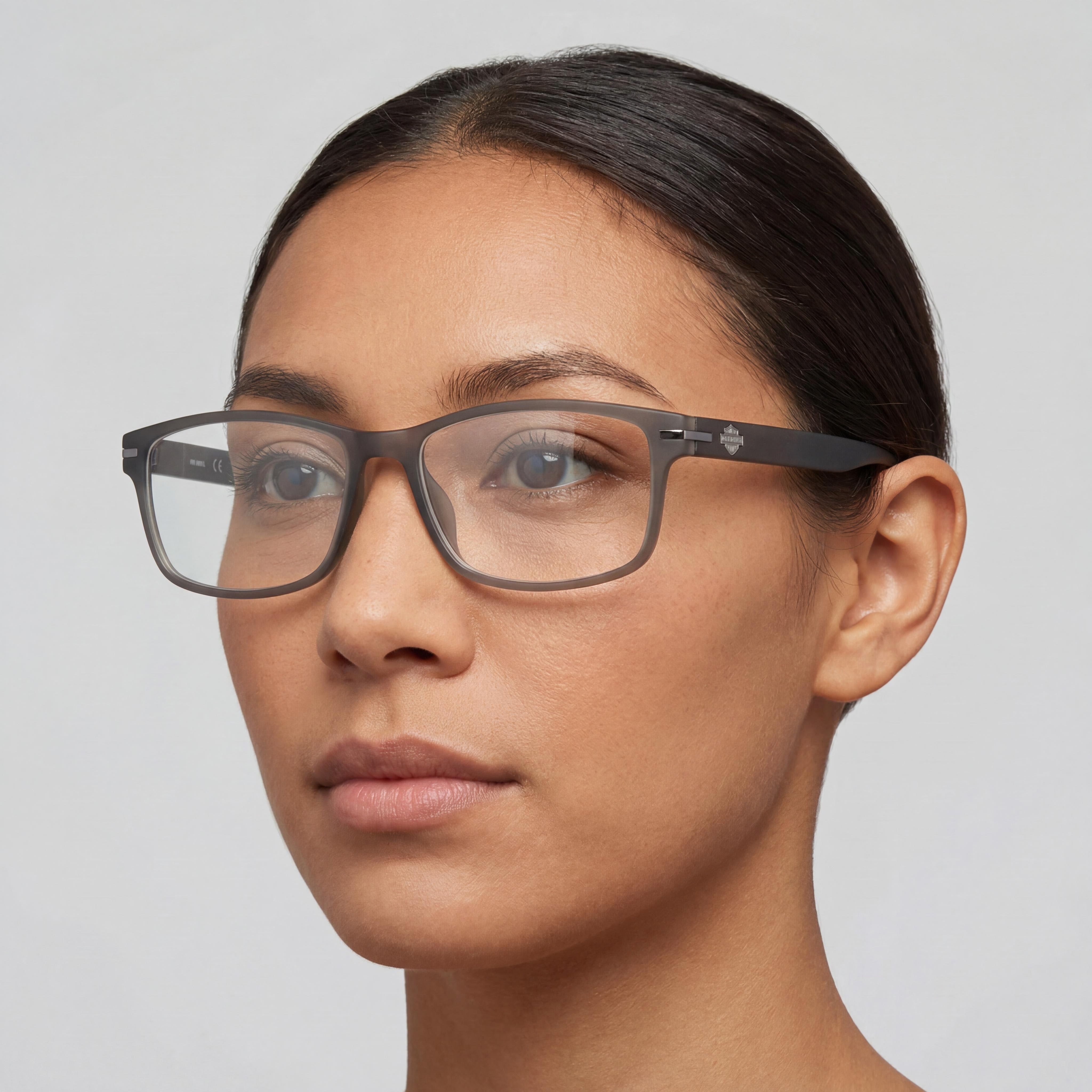 Harley-Davidson Classic Unisex Grey Injected Ophthalmic Frame Prescription Eyeglasses 55-17-145mm, Photo 4