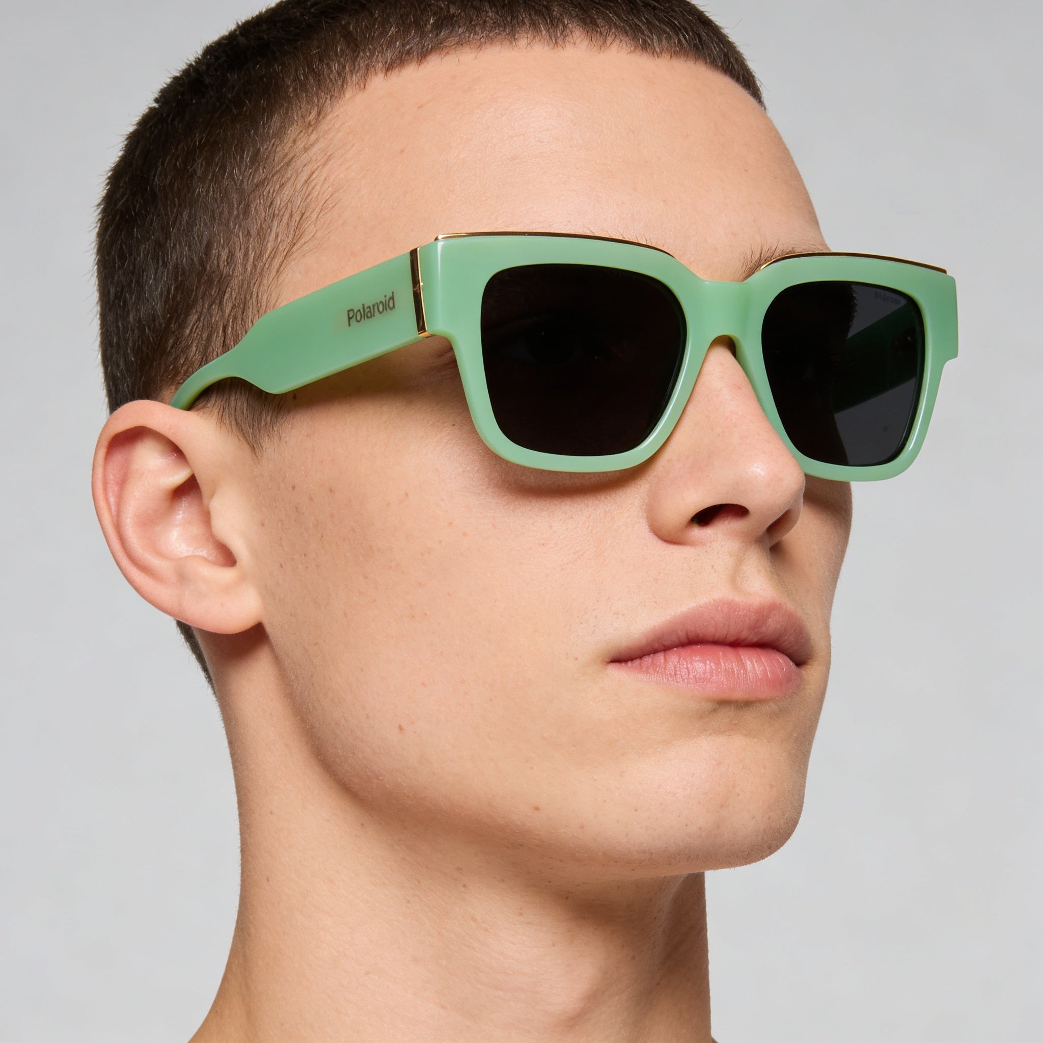 Polaroid PLD 6198/S/X Casual Unisex Green Frame Grey Lens Polycarbonate UV Protection Sunglasses 52mm, Photo 5