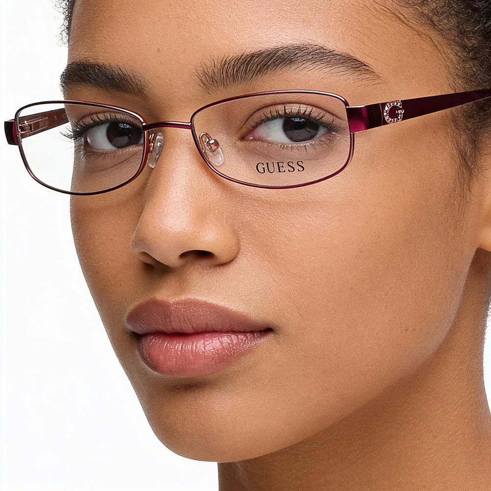 Guess Gu2569 C53 Unisex Matte Violet Metal Optical Eyeglasses Frames 53mm Lens, 17mm Bridge, 135mm Temple