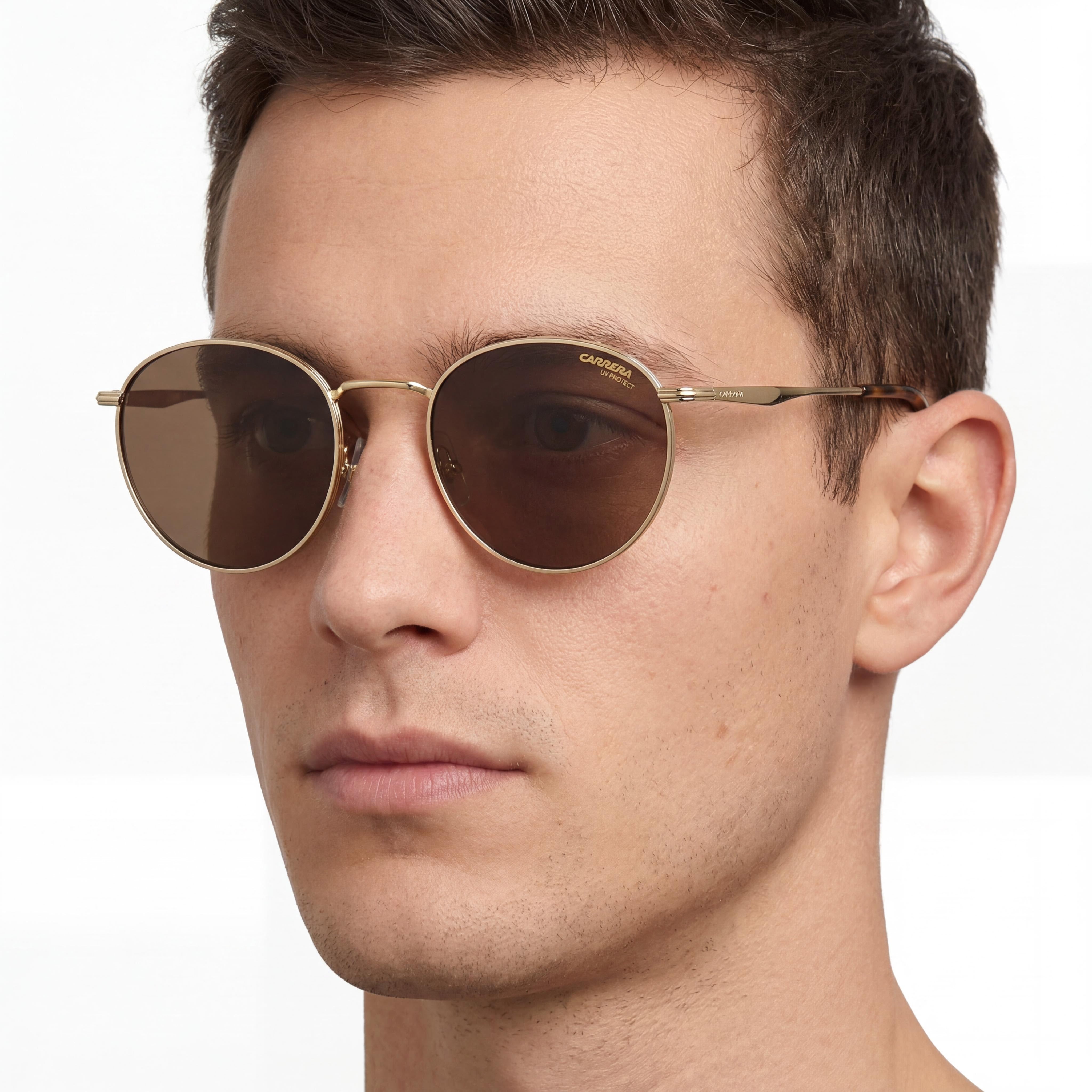 Carrera Casual Men's Gold Brown Havana Polycarbonate Frame & Lens UV Protection Sunglasses 52mm, Photo 4