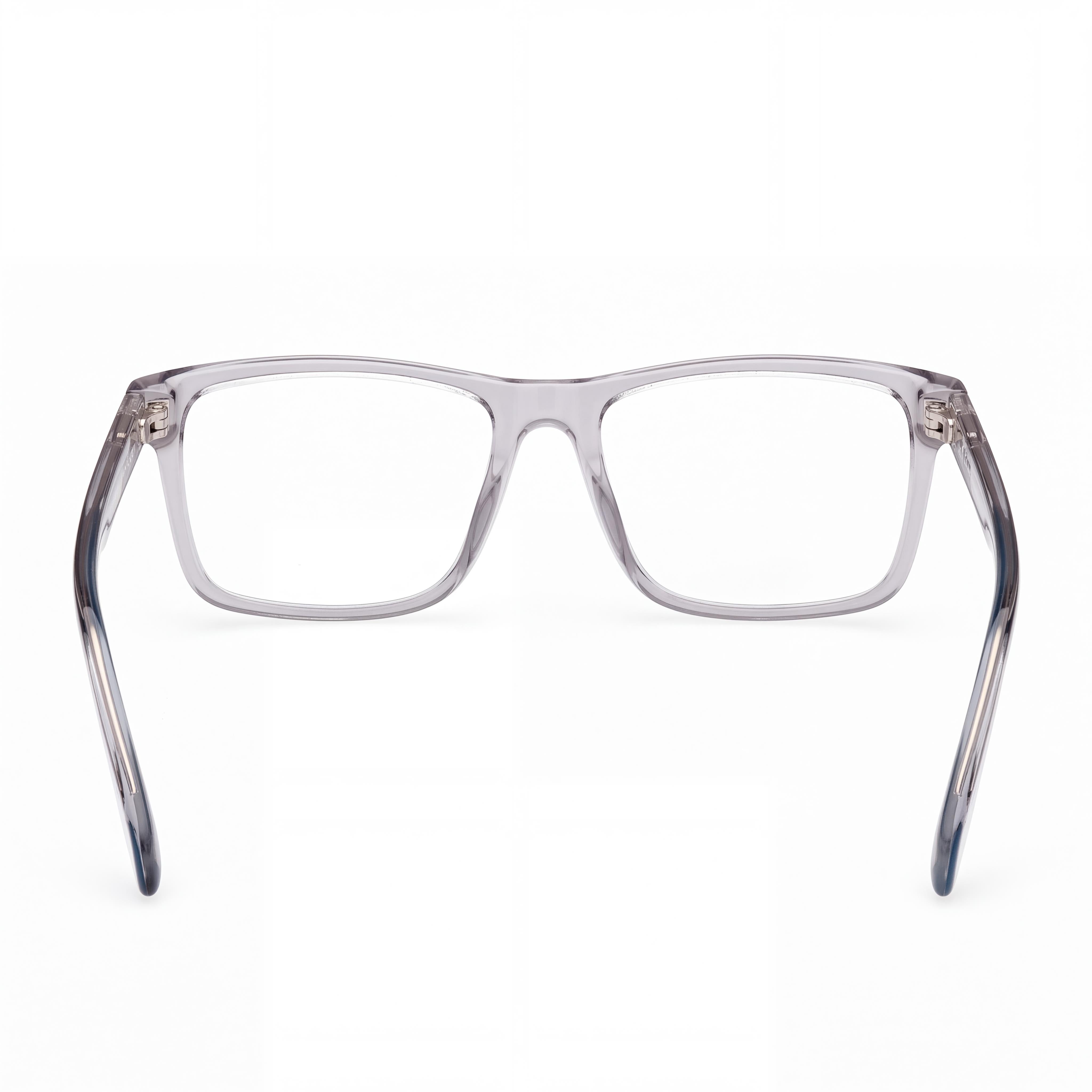 adidas Originals Men's Rectangular Shiny Grey Plastic Frame Non- Optical Eyeglasses 53-16-145, Photo 4