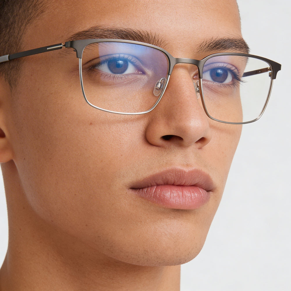 Gafas Flexon E1140 de acetato unisex con lentes de policarbonato, color gris plomo mate, 54 mm