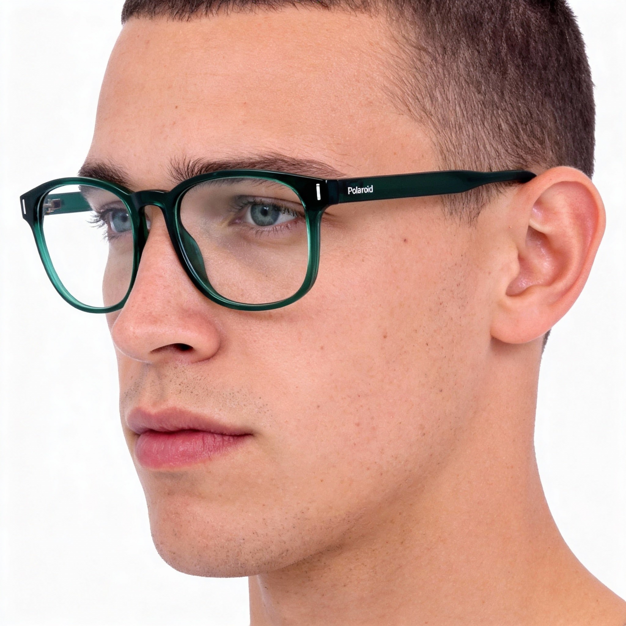 Polaroid Modern Men's Acetate Frame Green Polycarbonate Lens Non-Polarized UV Protection Sunglasses 52mm, Photo 5