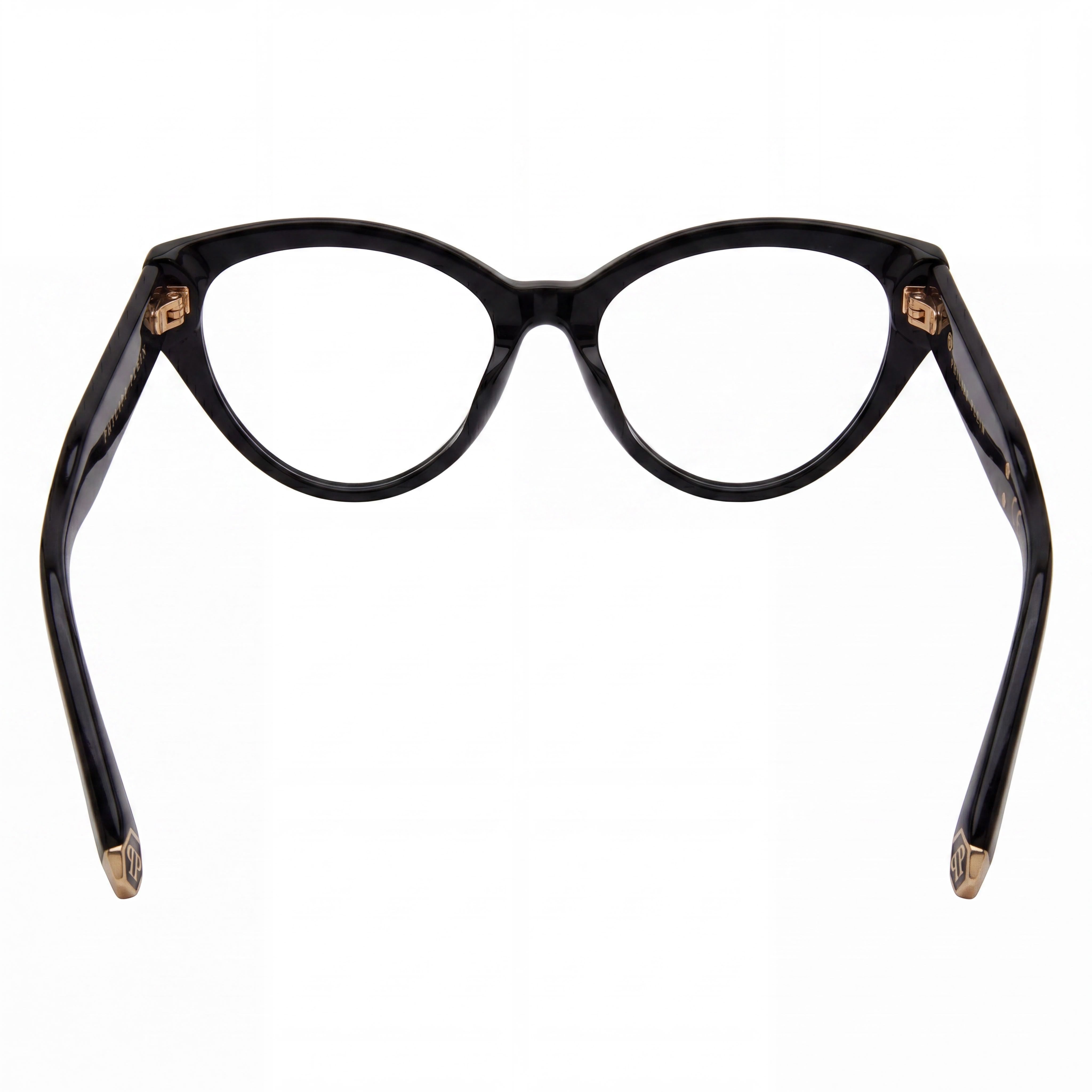 Philipp Plein VPP052M Classic Women's Shiny Black Acetate Optical Eyeglasses Frame 54-16-135, Photo 3