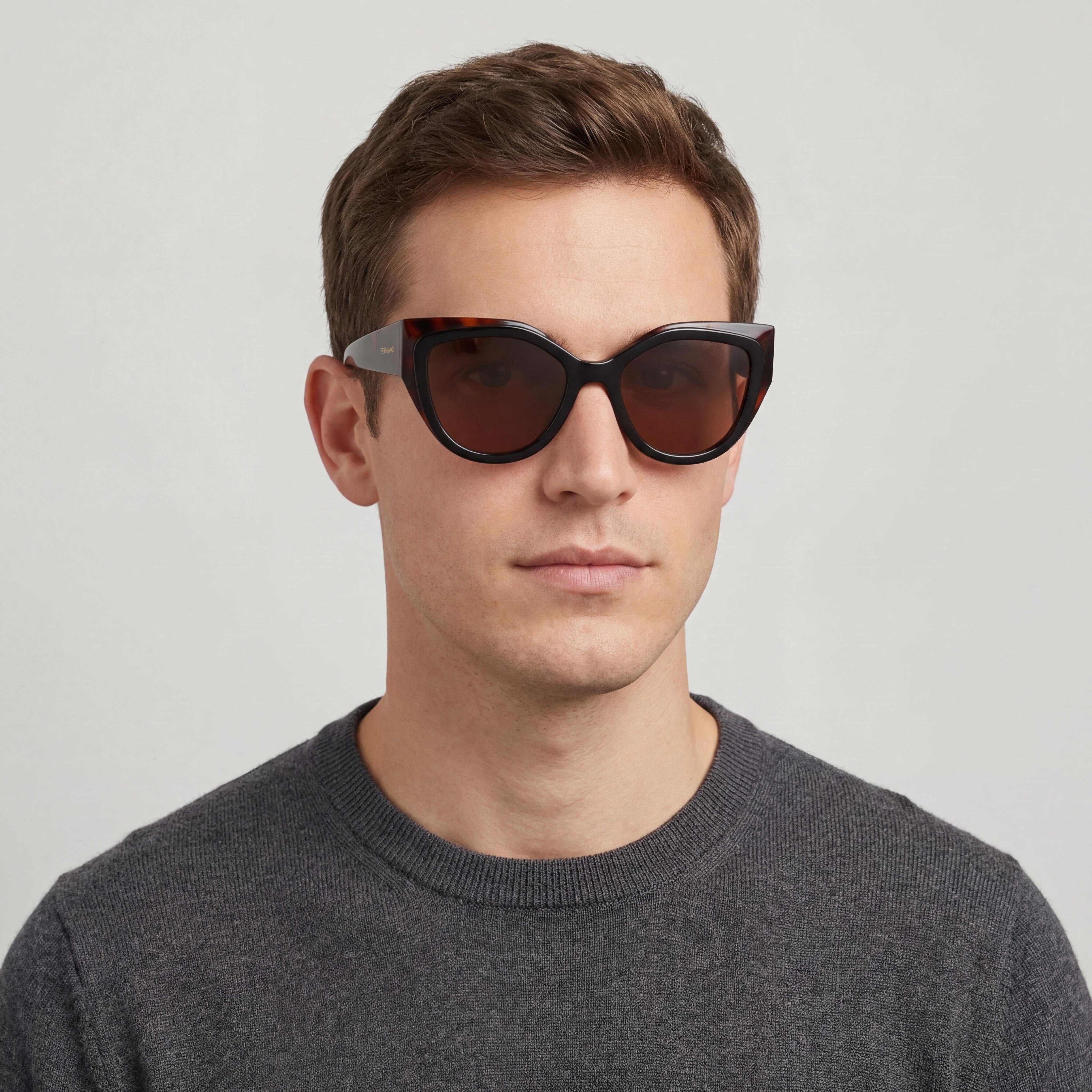 Salvatore Ferragamo Sf2004s Men's Plastic Tortoise Black UV Protection Non-Polarized Eyewear 53mm, Photo 5