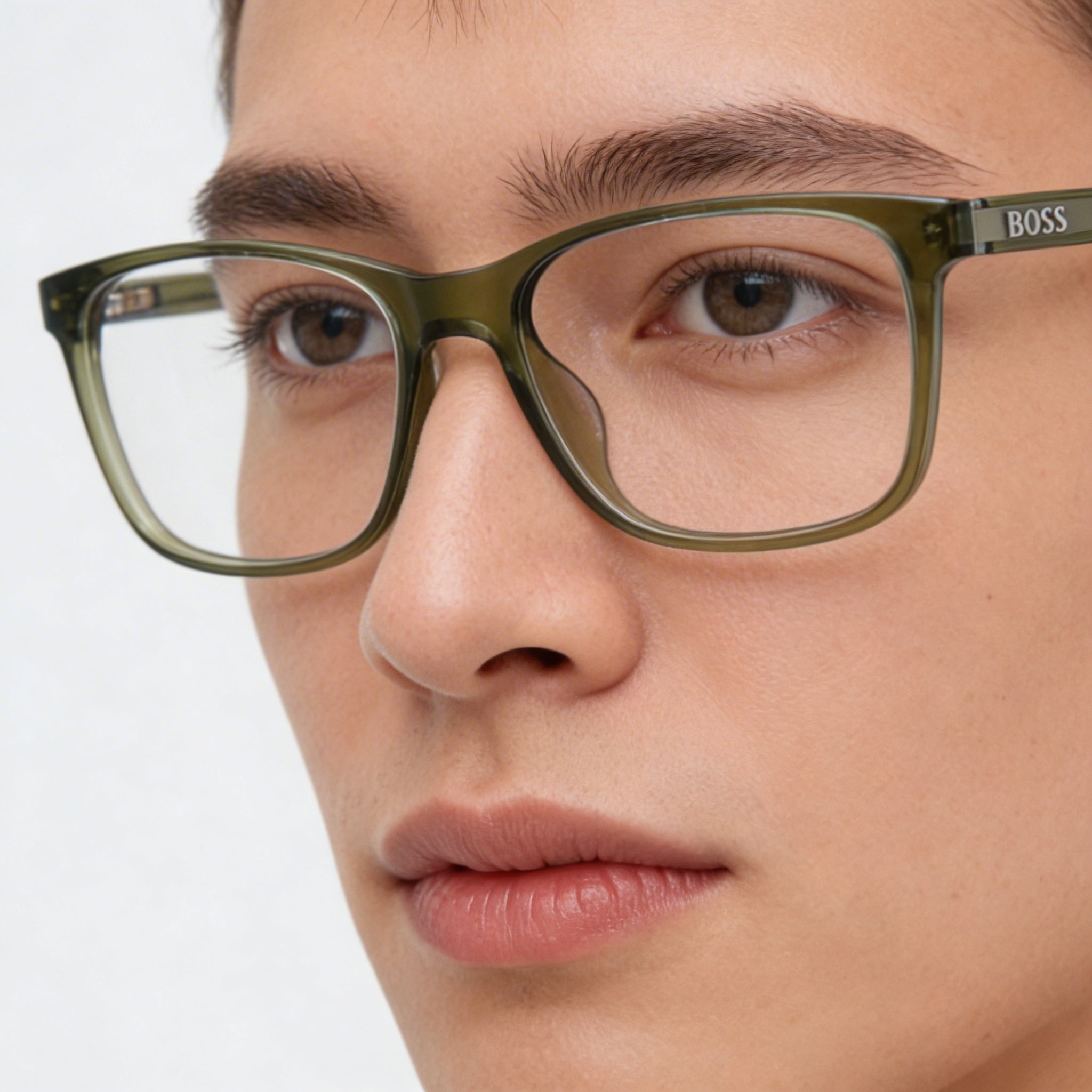 Hugo Boss 1570 Unisex Green Plastic Frame Green Polycarbonate Lenses Sunglasses 54mm Lens Width, Photo 3