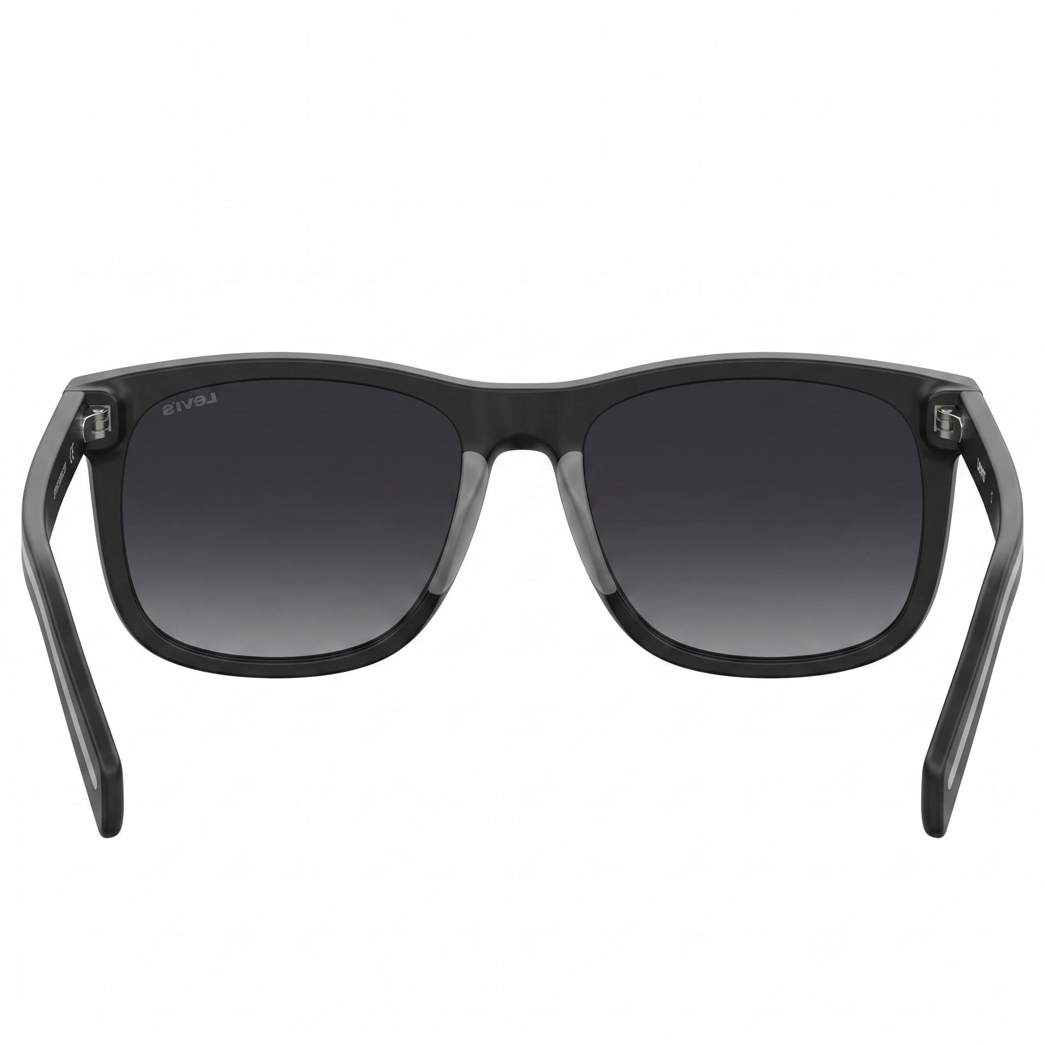 Gafas de sol Levi's modernas para mujer, montura de poliamida ecológica negra con lentes degradadas gris oscuro, ancho de lente de 56 mm, protección UV, Photo 4
