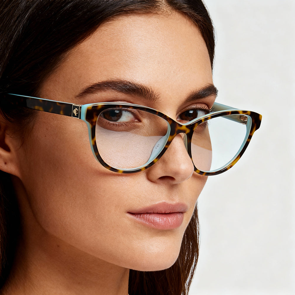 Gafas de sol Kate Spade New York Tailynn con montura de acetato moderna para mujer, sin polarizar, color Habana, 52 mm