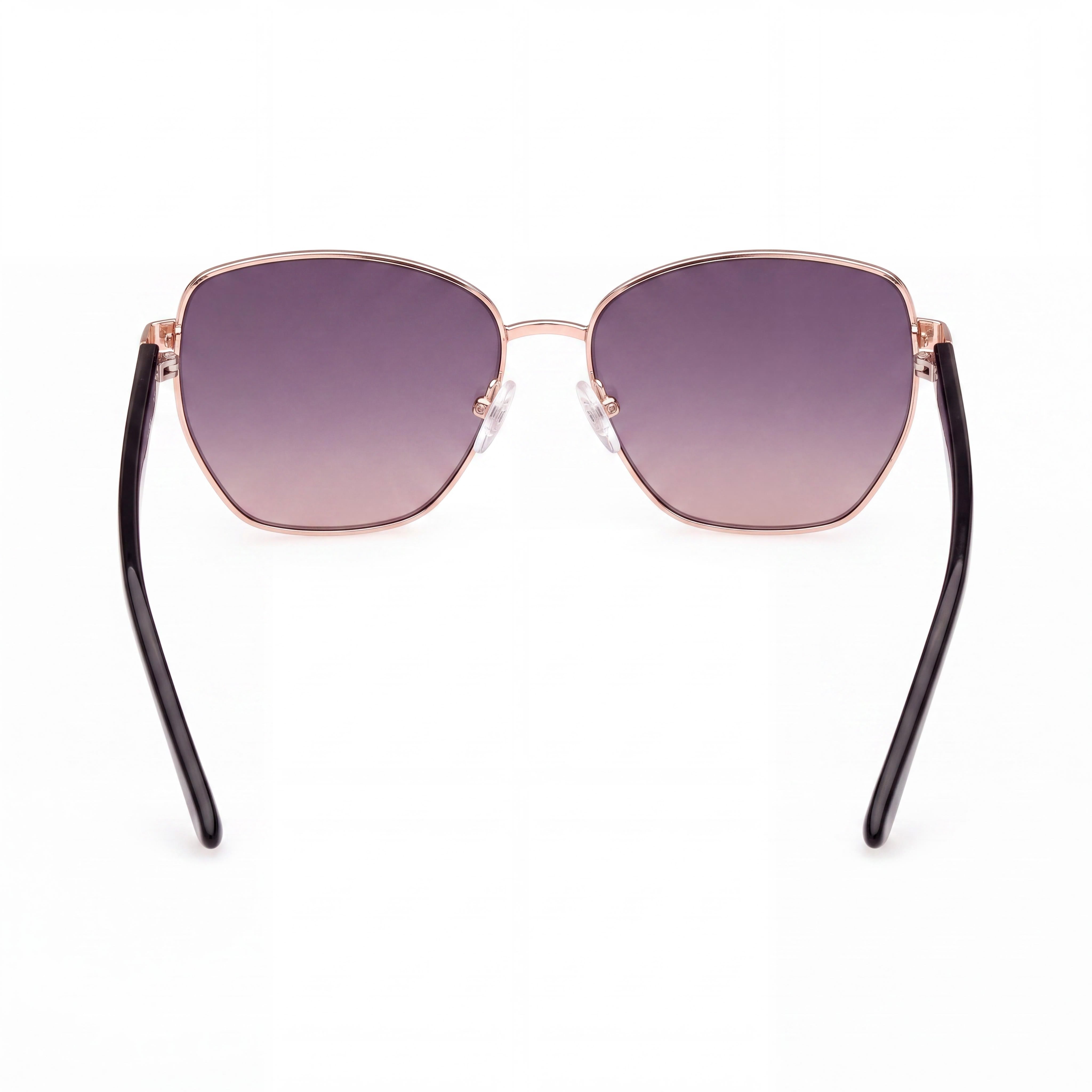 GUESS GU00102 Women's Black Metal Frame Sunglasses with Gradient Smoke Lenses & UV Protection, 56-14-140, Photo 4