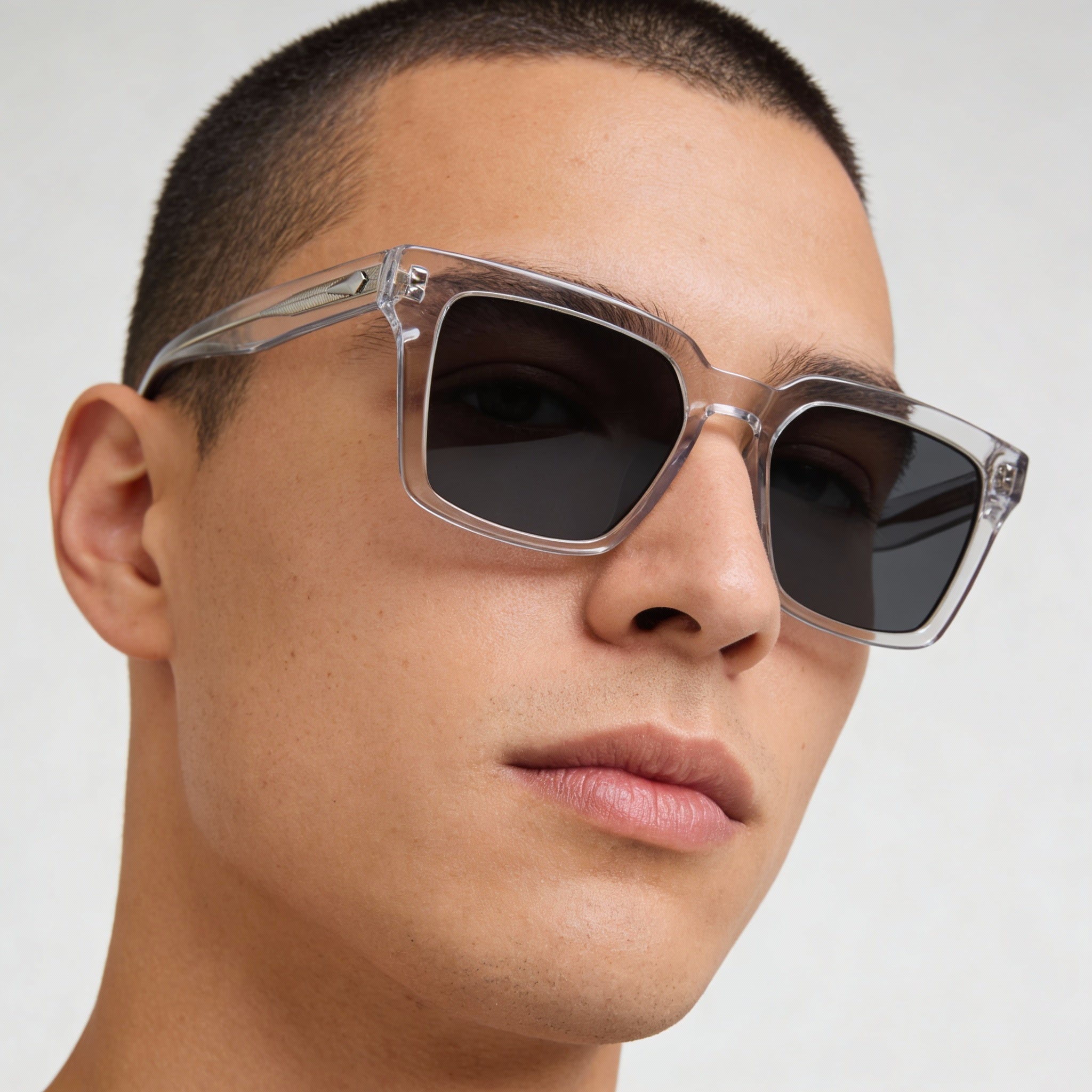 Gafas de sol Rag & Bone para hombre, estilo casual, con montura de cristal ecológico y aceite, lentes de policarbonato gris, 52 mm, Photo 4
