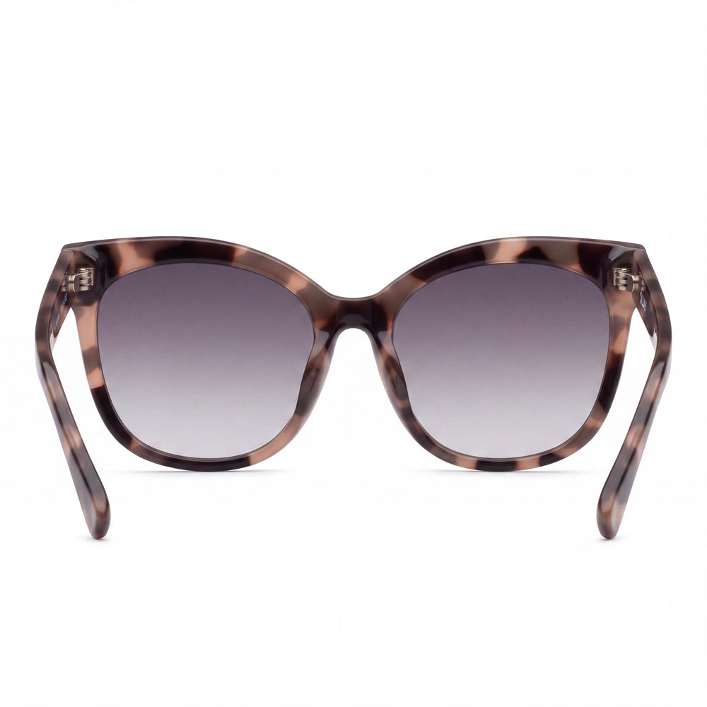 QUAY AUSTRALIA Cat Eye Women's Milk Tortoise Smoke Plastic Frame with Smoke Lenses, UV Protection, 59mm
