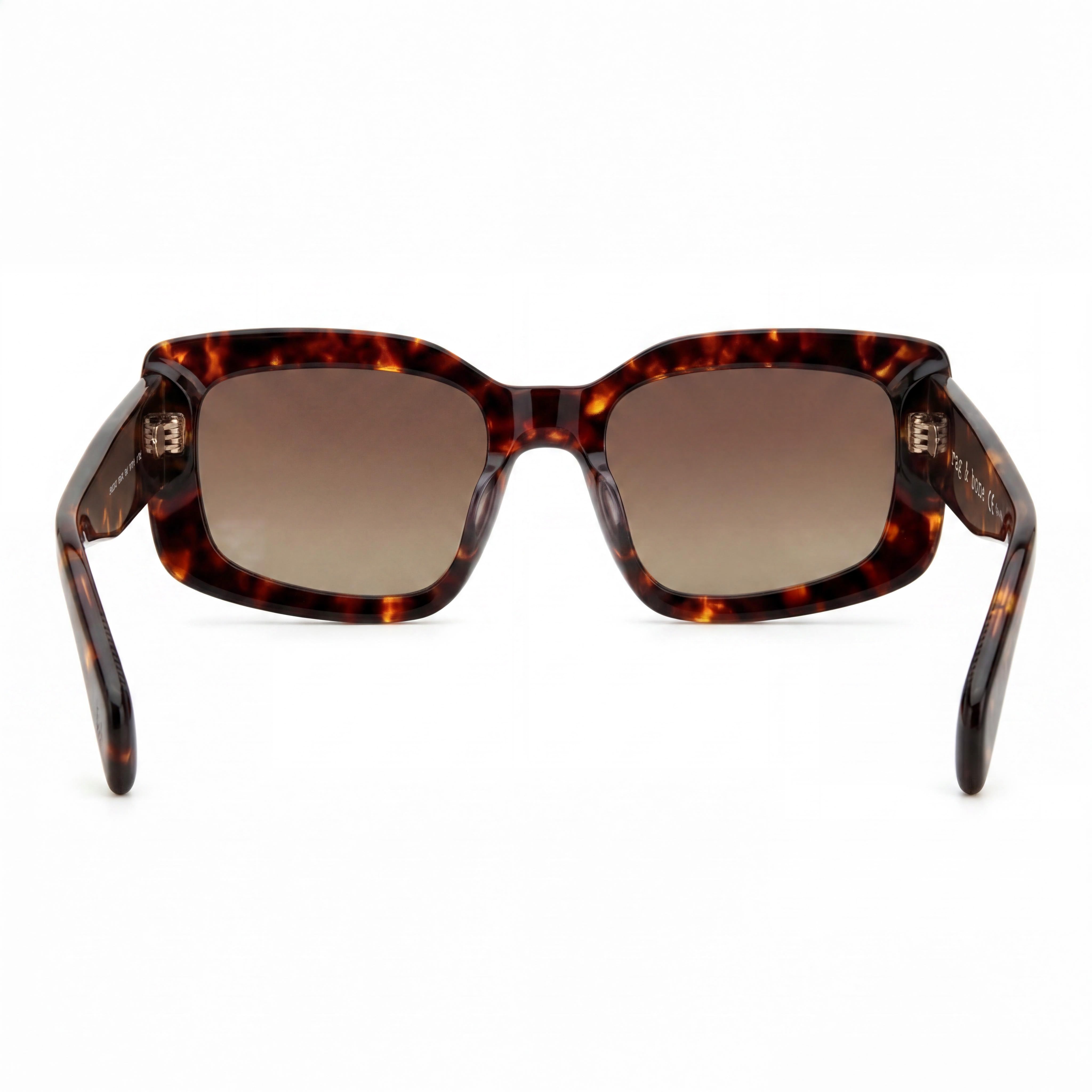Gafas de sol modernas Rag &amp; Bone para mujer, montura de acetato marrón Havana, lentes Havana, protección UV, no polarizadas, 54-19-140 mm, Photo 3