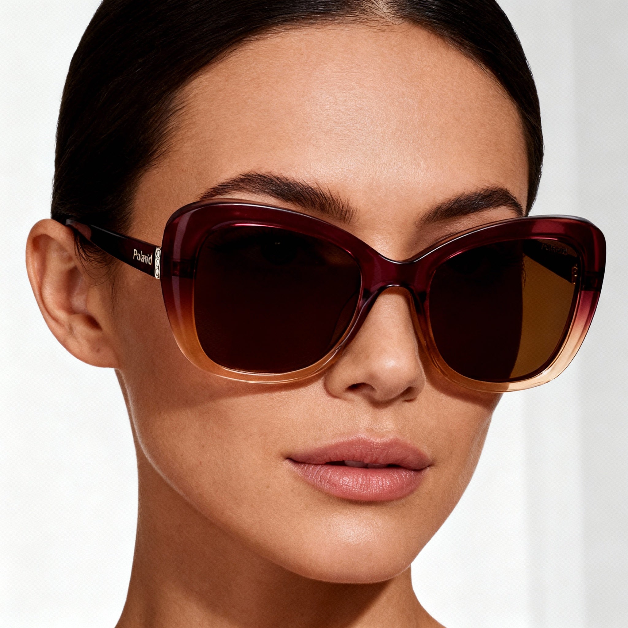 Polaroid PLD 4132/S/X Women's Butterfly Non-Polarized Sunglasses, Violet Beige Plastic Frame 53mm, Photo 3