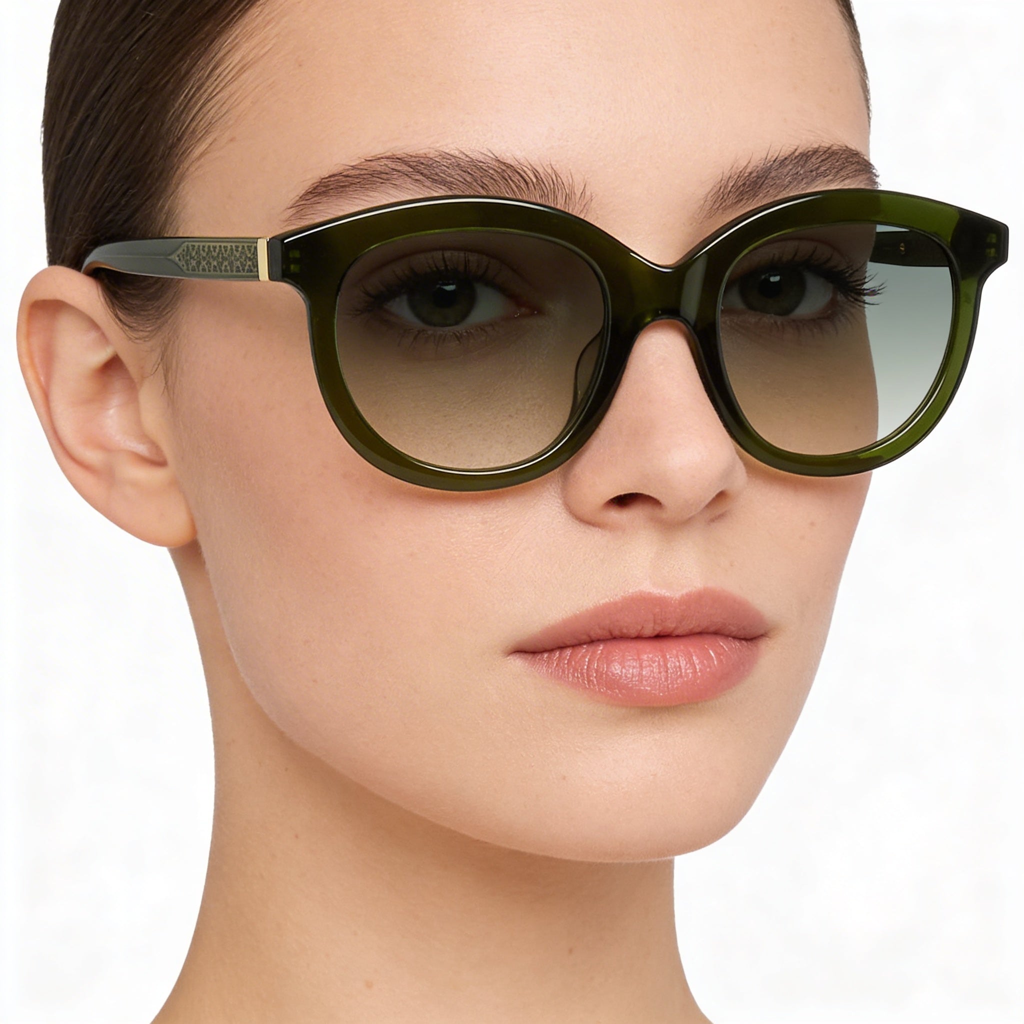 Kate Spade New York Lillian/G/S Gafas de sol de plástico sombreadas verde cristal para mujer, protección UV verde cristal no polarizadas 53 mm, Photo 4