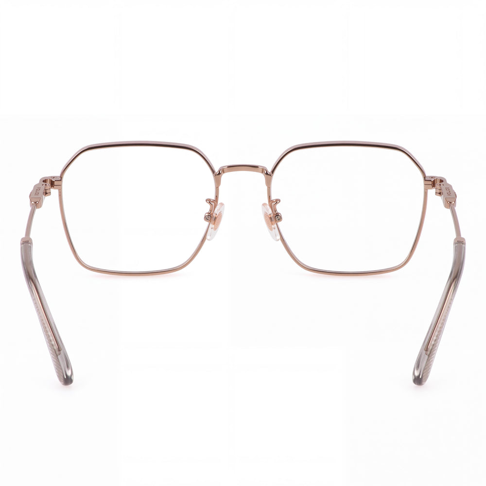 Police Vplf87 Men's Rectangle Style Eyeglasses with Metal Frame, Cammello Tan Lucido, 53mm Lens