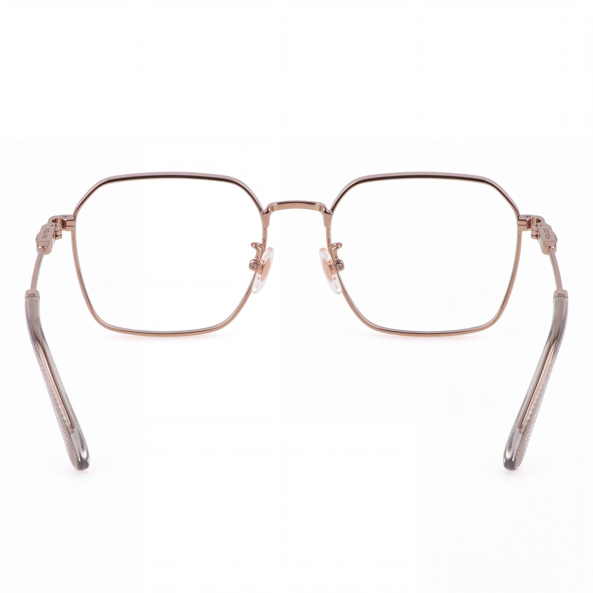Gafas graduadas Police Vplf87 para hombre, de estilo geométrico con montura de metal, color Cammello Tan Lucido, lente de 53 mm, Photo 3