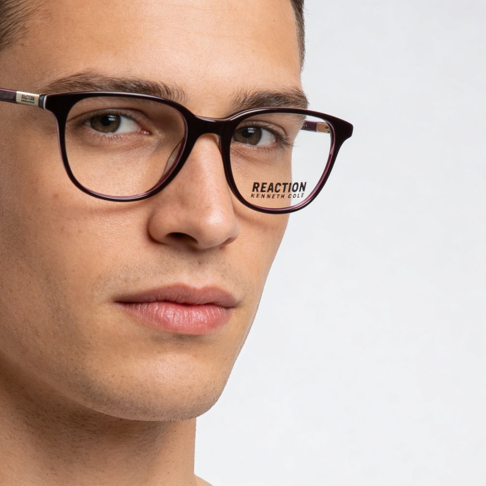 Kenneth Cole REACTION Kc0876 Men's Clear Lens Plastic Violet Frame Eyewear 53-18-145mm