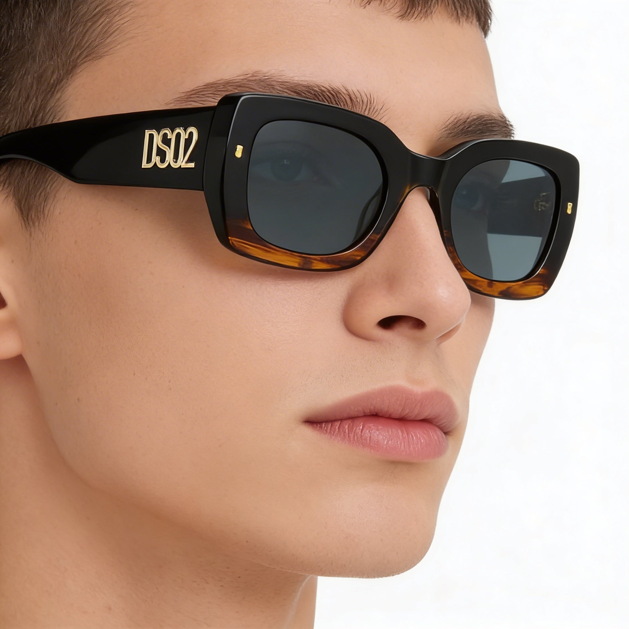 Gafas de sol Dsquared2 D2 0061/S unisex de estilo moderno con montura de acetato marrón y protección UV de 51 mm, Photo 2
