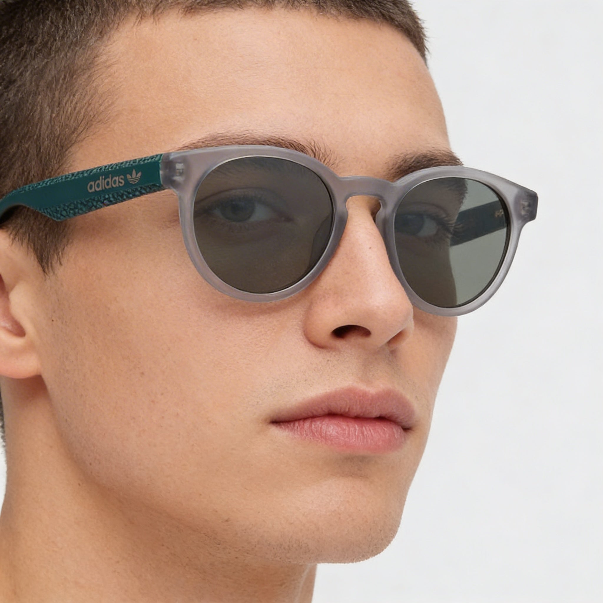 Gafas de sol Adidas Originals Classic Unisexo, montura gris compuesto, espejo verde, protección UV, ancho de lente 52mm, Photo 4