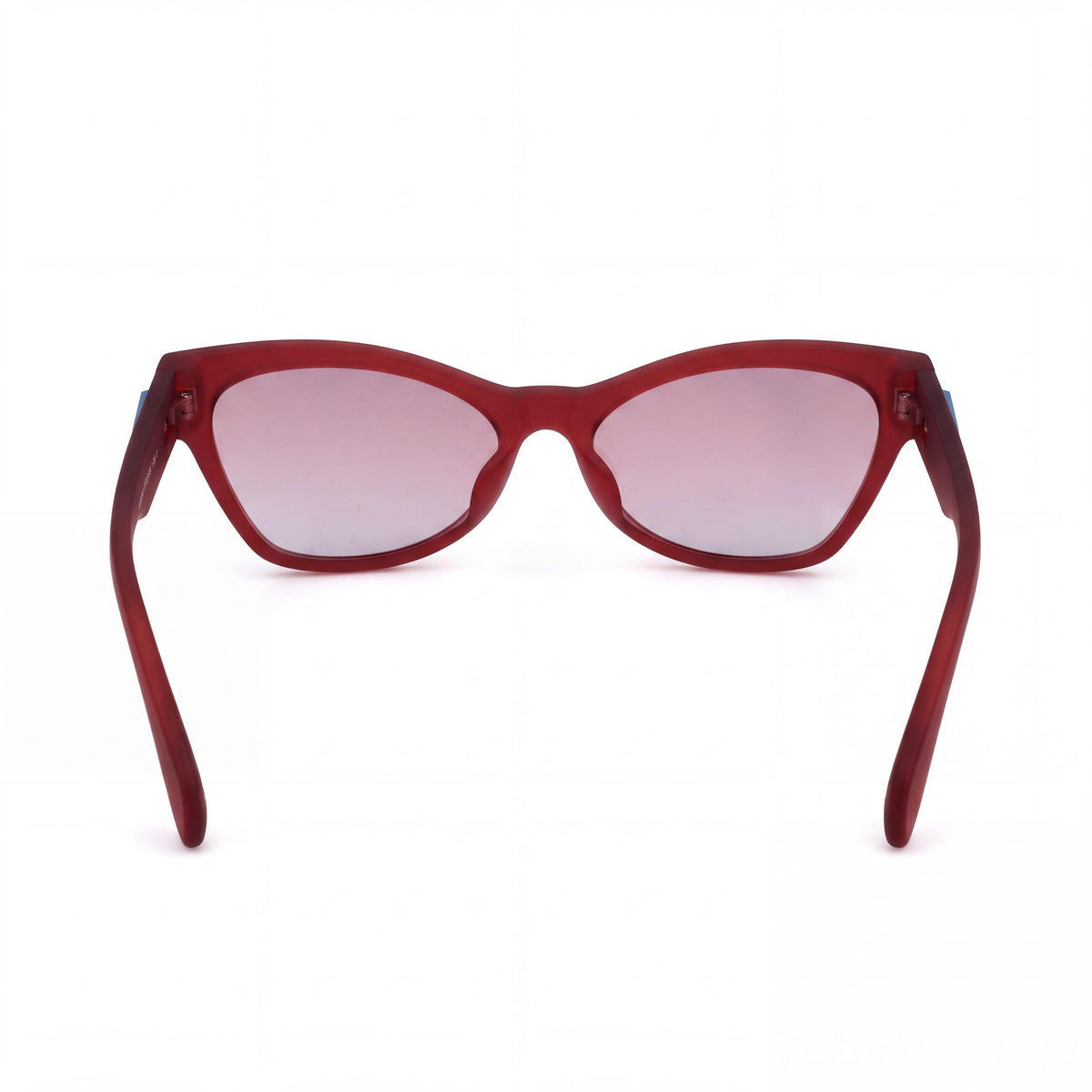 adidas Gafas de sol casuales unisex de plástico rojo mate con montura completa ojo de gato y lentes espejadas marrones, tamaño de lente 54mm, Photo 4
