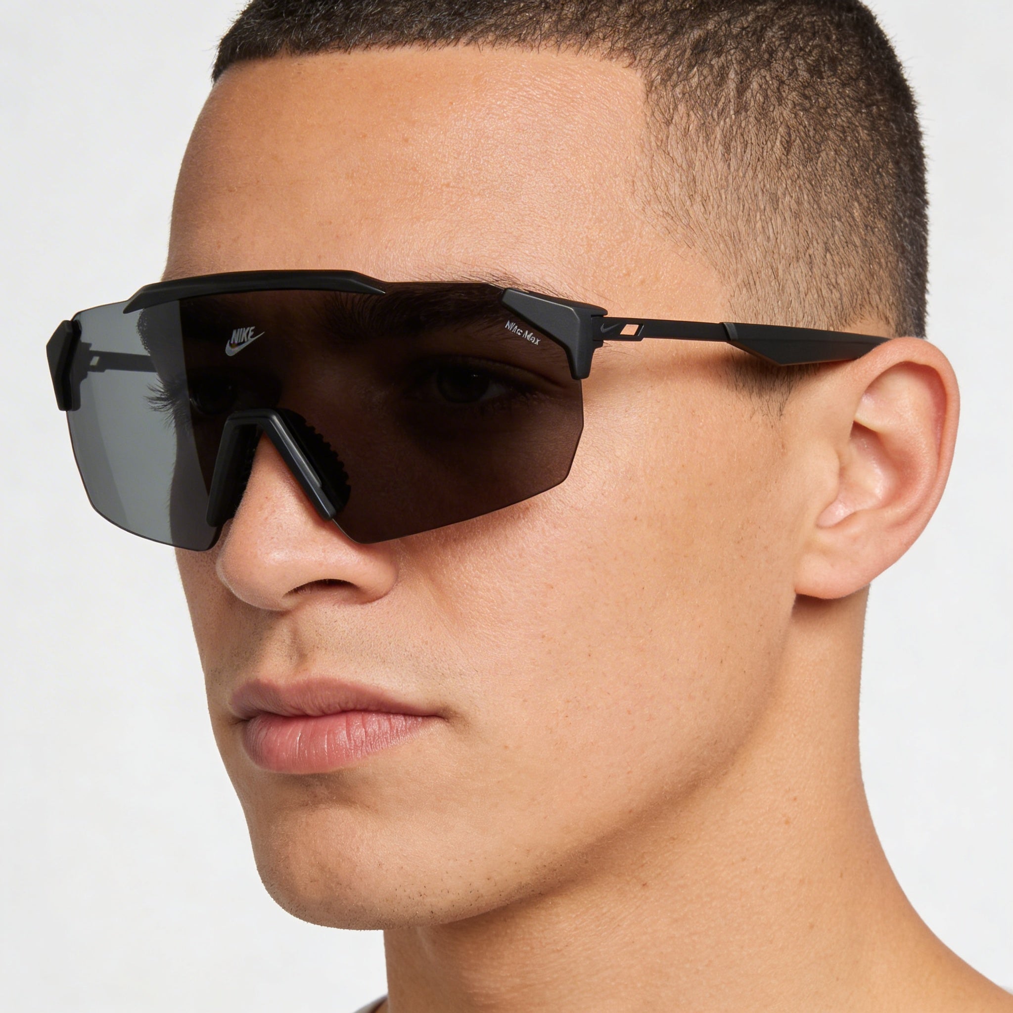 NIKE Casual Men's Plastic Frame Sunglasses, Matte Black / Polar Grey, UV 400, Size 61-18-140, Photo 3