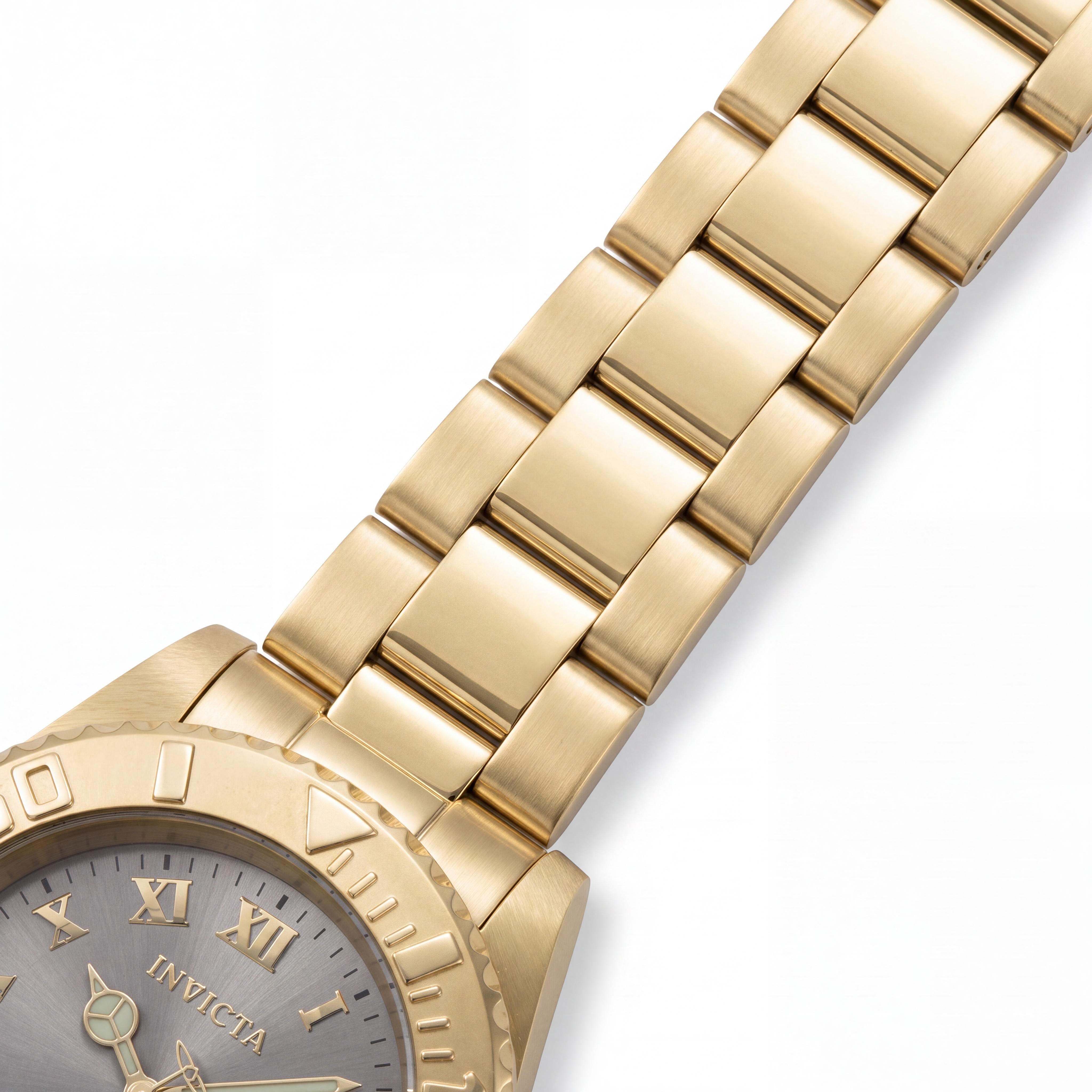 Invicta Angel 14366 Women's Gold-tone Stainless Steel Grey Dial Luminous Quartz Dive Watch 40mm, Photo 3