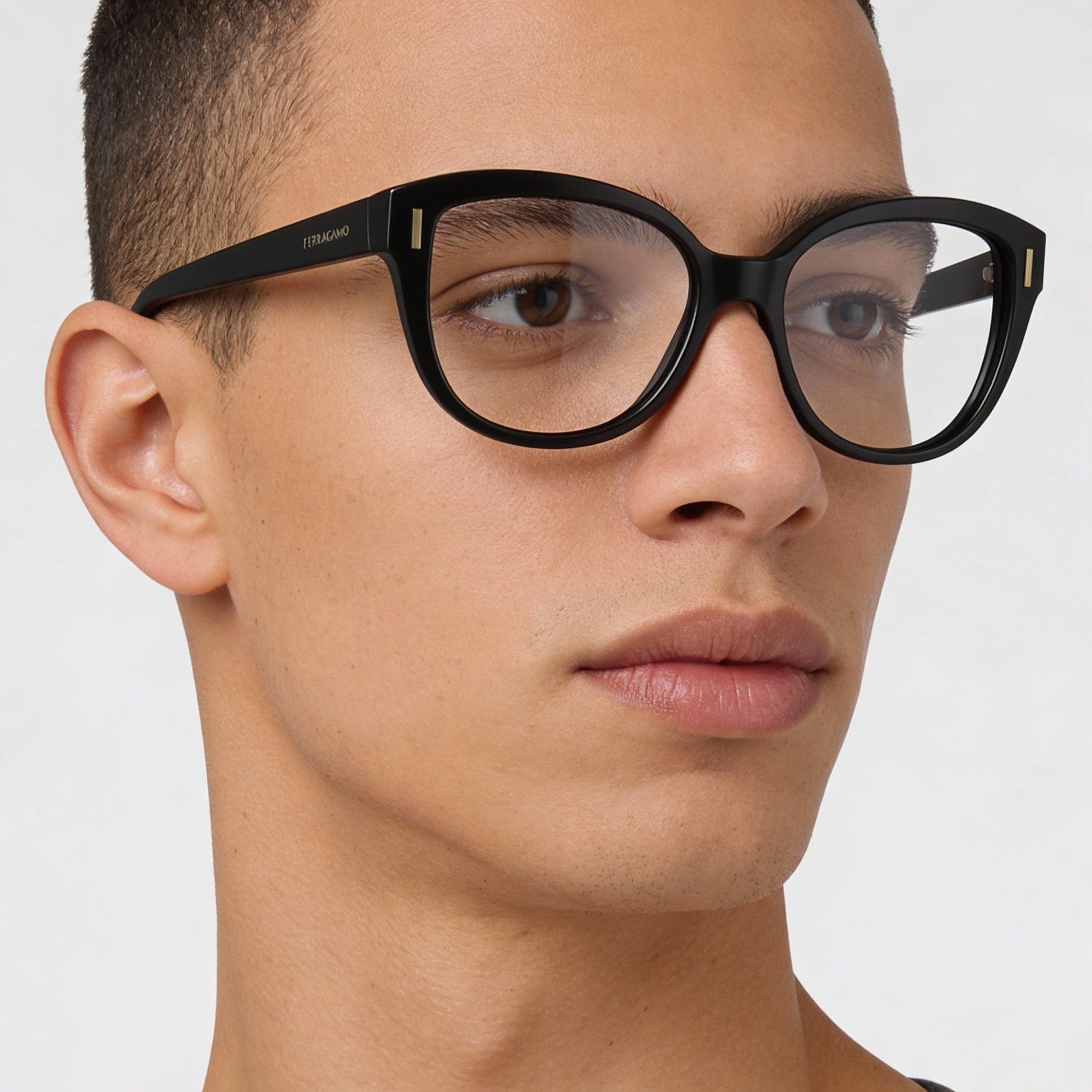 Salvatore Ferragamo Sf2994 Men's Black Acetate Optical Frames with 53mm Lens, 17mm Bridge, 145mm Temple, Photo 3