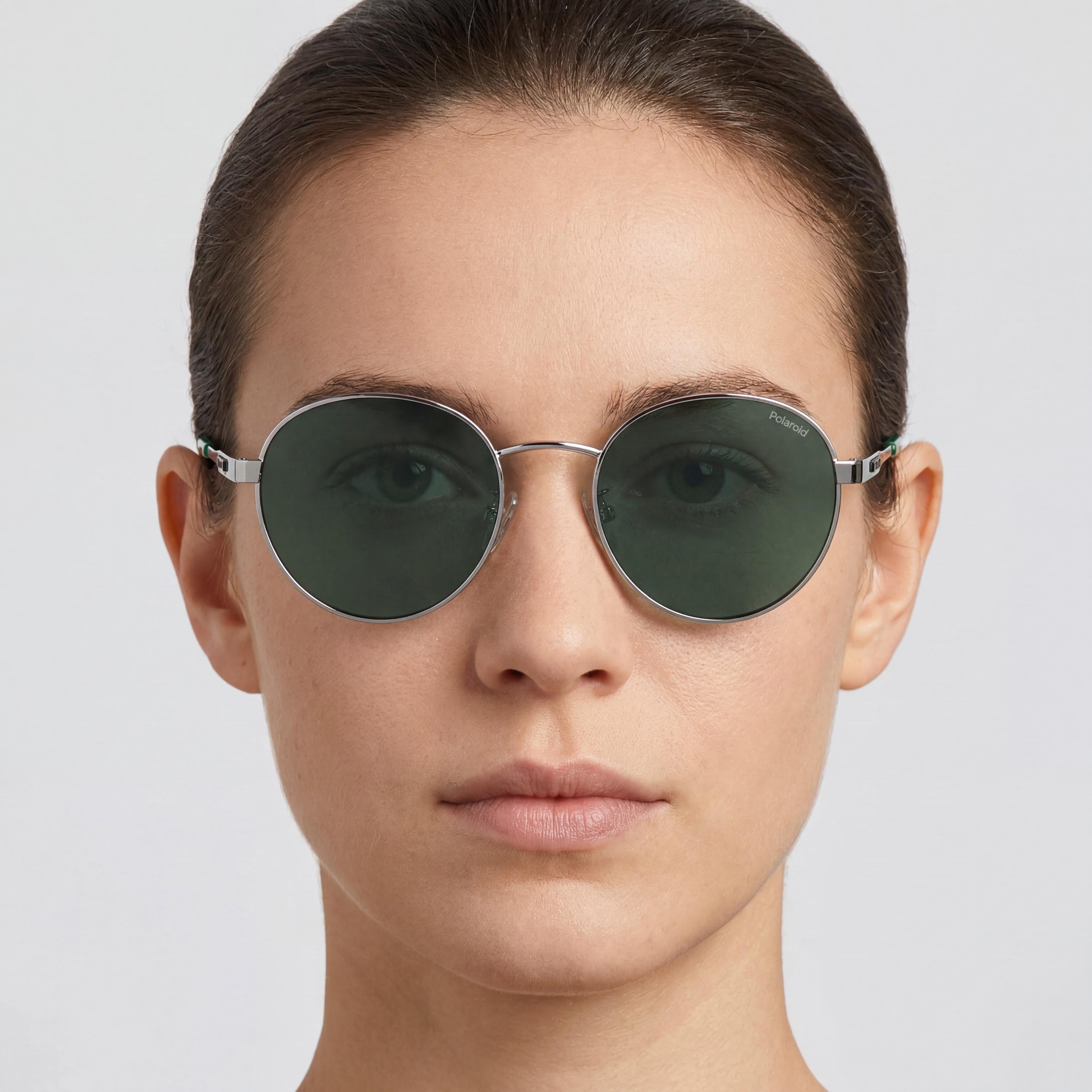 Polaroid Classic Unisex Multicolour Stainless Steel Sunglasses with Green Polarized Lenses, UV Protection, 52mm, Photo 5
