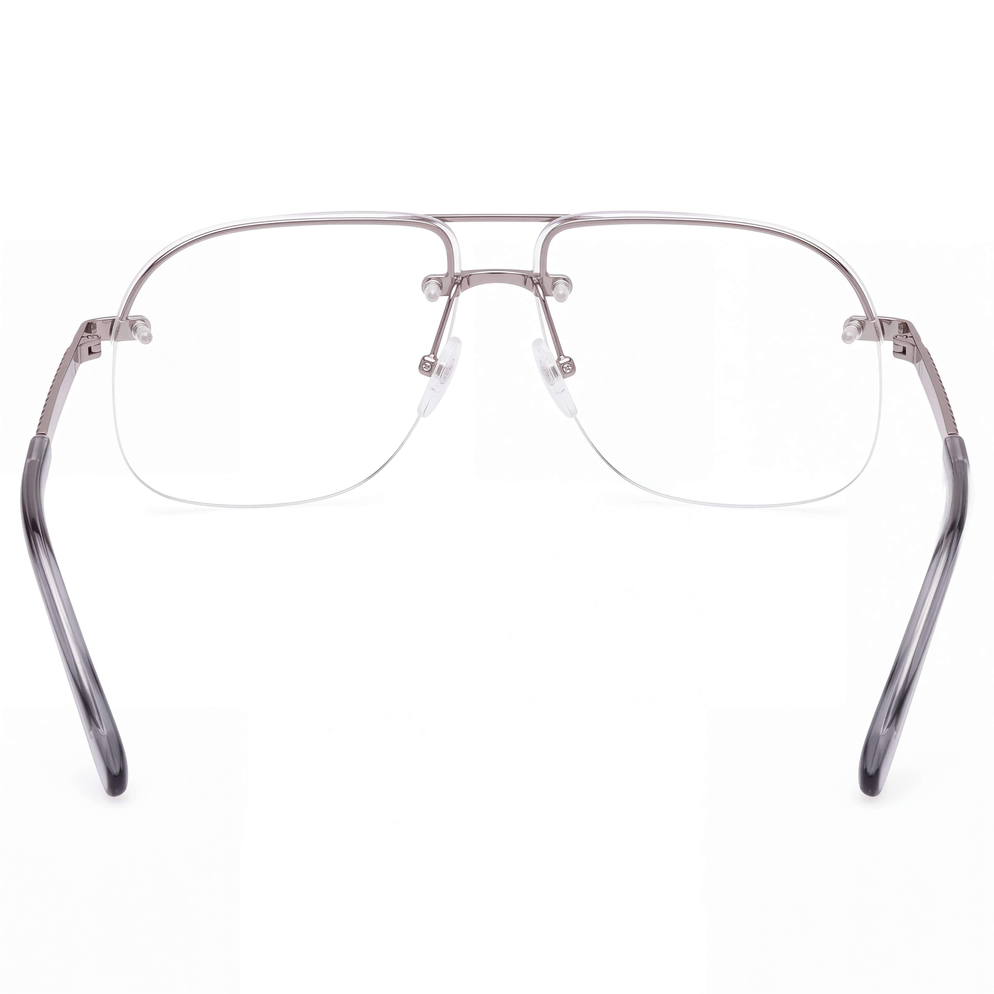 MCM WORLDWIDE MW5019-H Men's Semirimless Metal Light Ruthenium Eyeglasses with Clear Demo Lenses, Prescription Ready 59-12-145, Photo 3