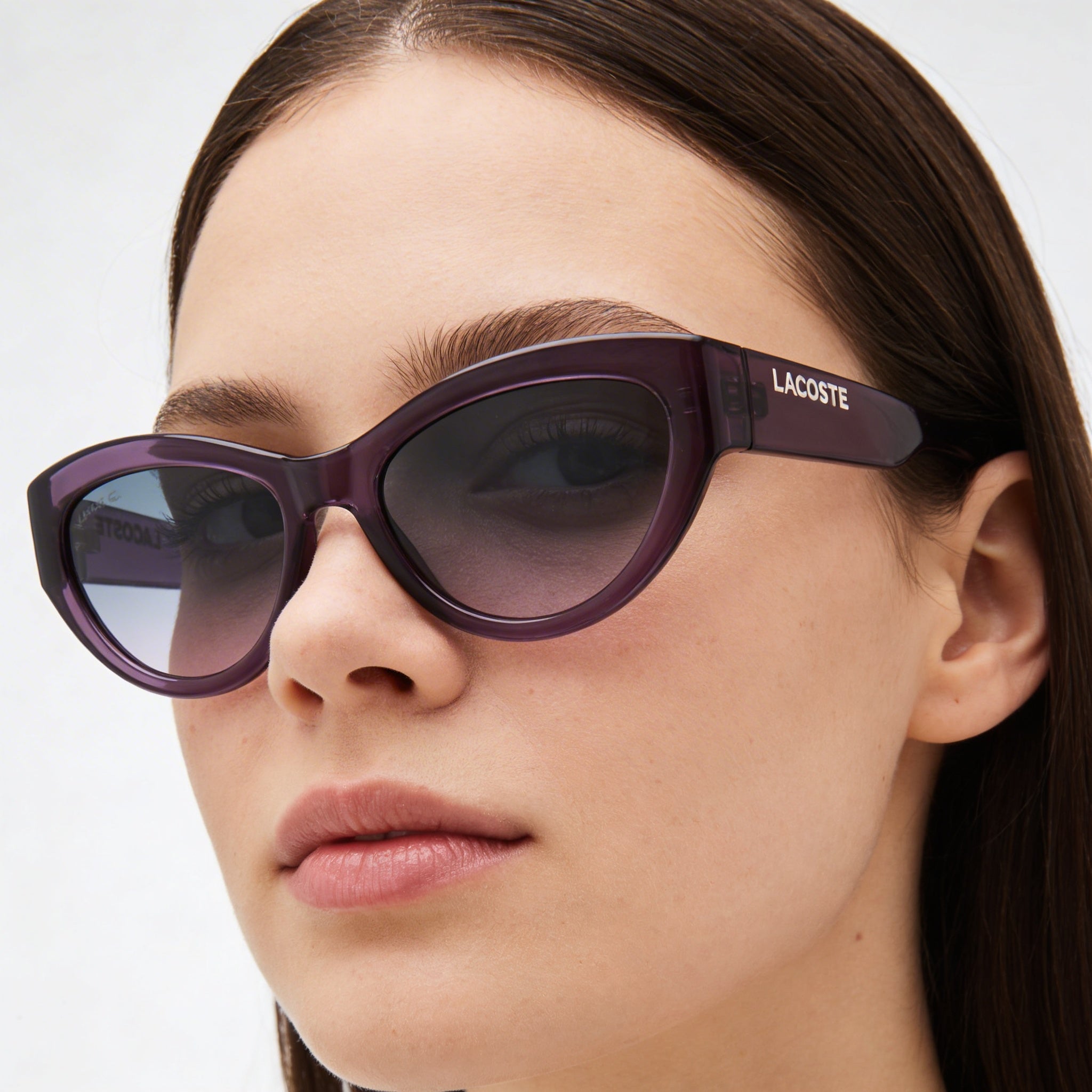 Lacoste Women's L6013s Multi-Coloured Iniettato Frame 100% UV Protection Transparent Purple Lens 54mm Sunglasses, Photo 5
