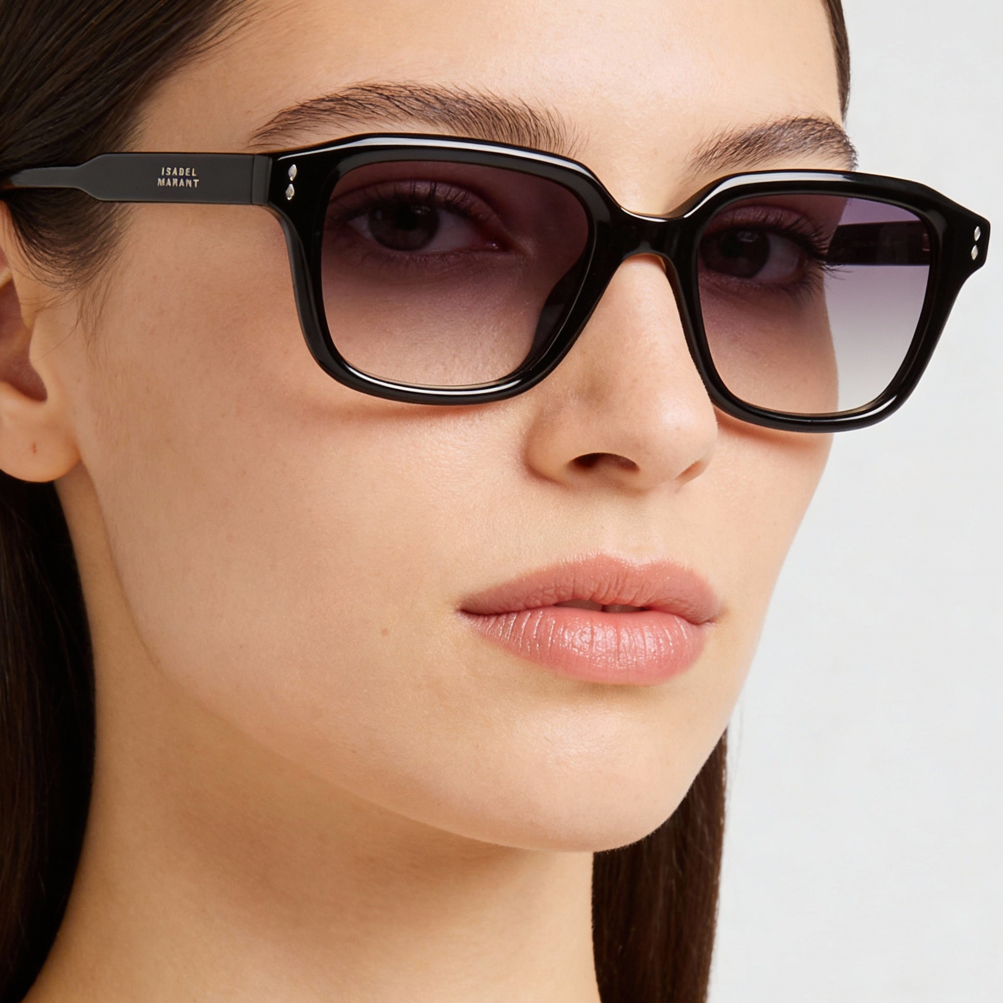 Gafas de sol Isabel Marant Thin Fancy Acetate para mujer, color negro/gris, con protección UV, 52 mm, Photo 5