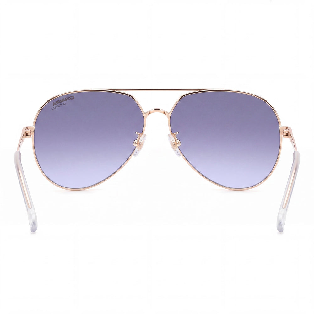 Carrera 3005/S Casual Women's Gold Blue Grey Azure Stainless Steel Blue Shaded Non-Polarized UV Protection Sunglasses 63mm