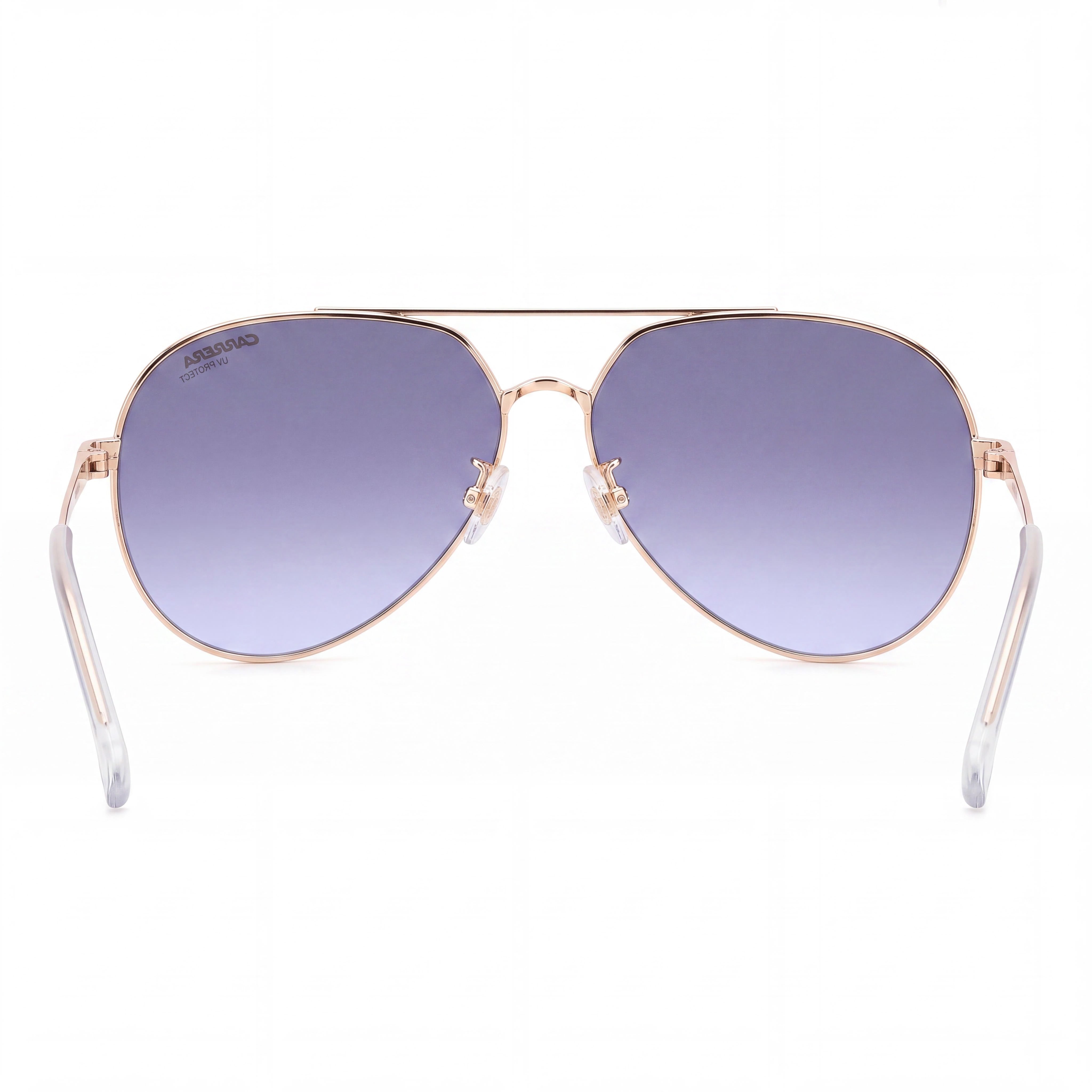 Carrera Casual Gafas de Sol para Mujer, Dorado, Azul, Gris, Celeste, Acero Inoxidable, Azul Sombreado, Protección UV No Polarizada 63mm, Photo 3
