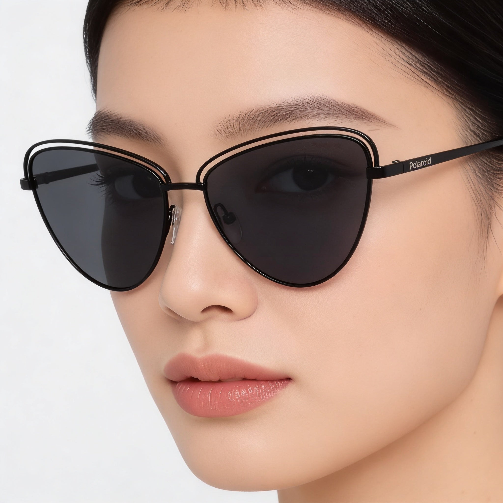 Gafas de sol Polaroid Classic PLD 4094/S para mujer, montura de acero de aleación negra, lentes de policarbonato con protección UV, 57 mm, Photo 3