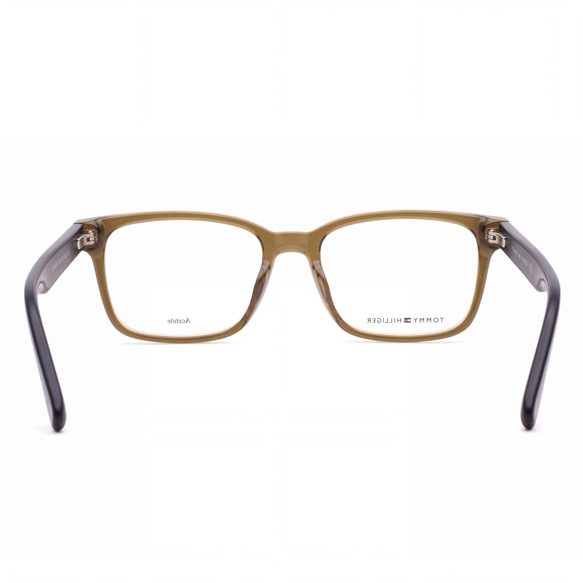Tommy Hilfiger TH 1487 Gafas sin graduar rectangulares de plástico para mujer, color oliva, 53 mm, Photo 2