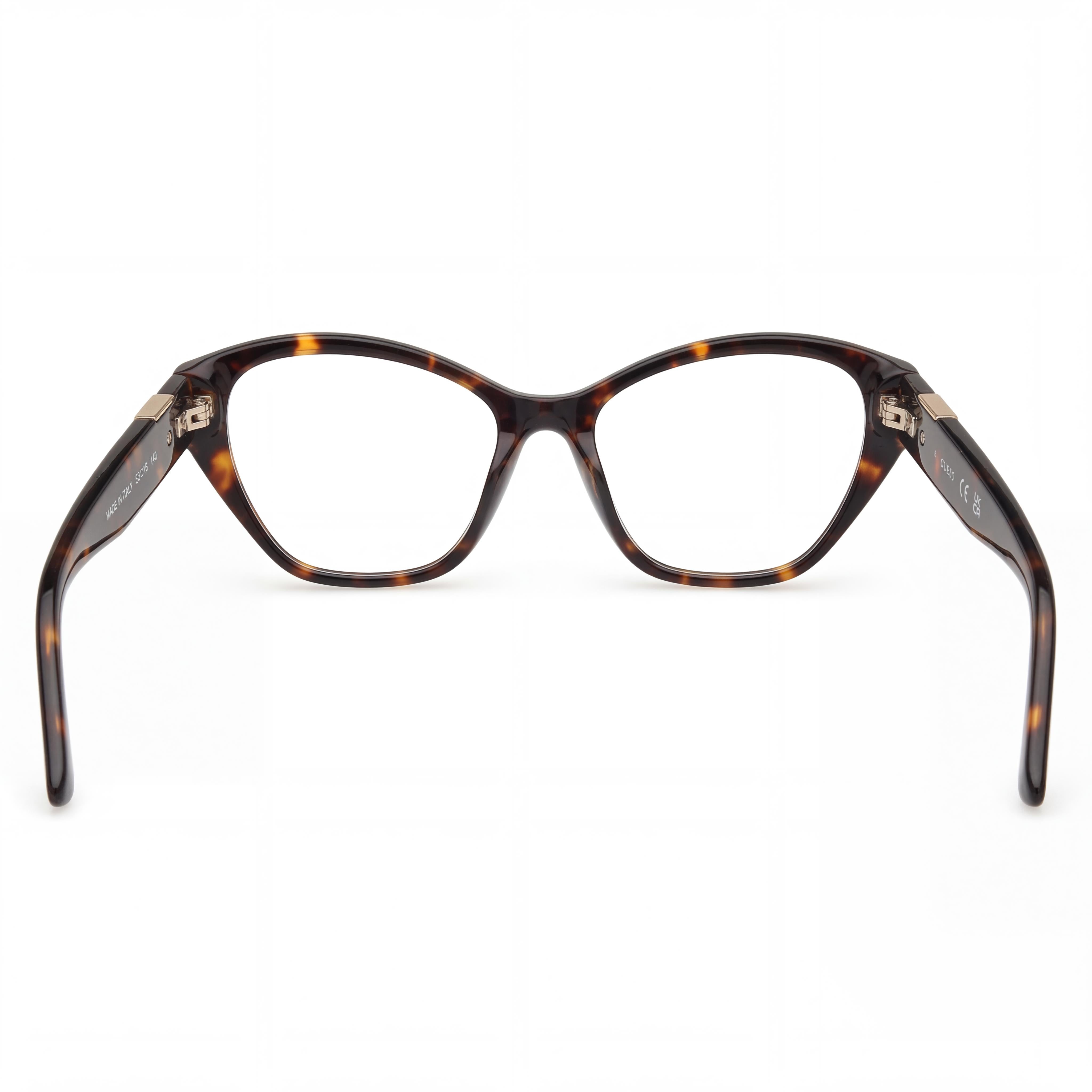 Guess Gu50162 Montura para gafas de mujer, montura Habana oscuro, sin lentes de policarbonato, tamaño 51-16-135 mm, Photo 3