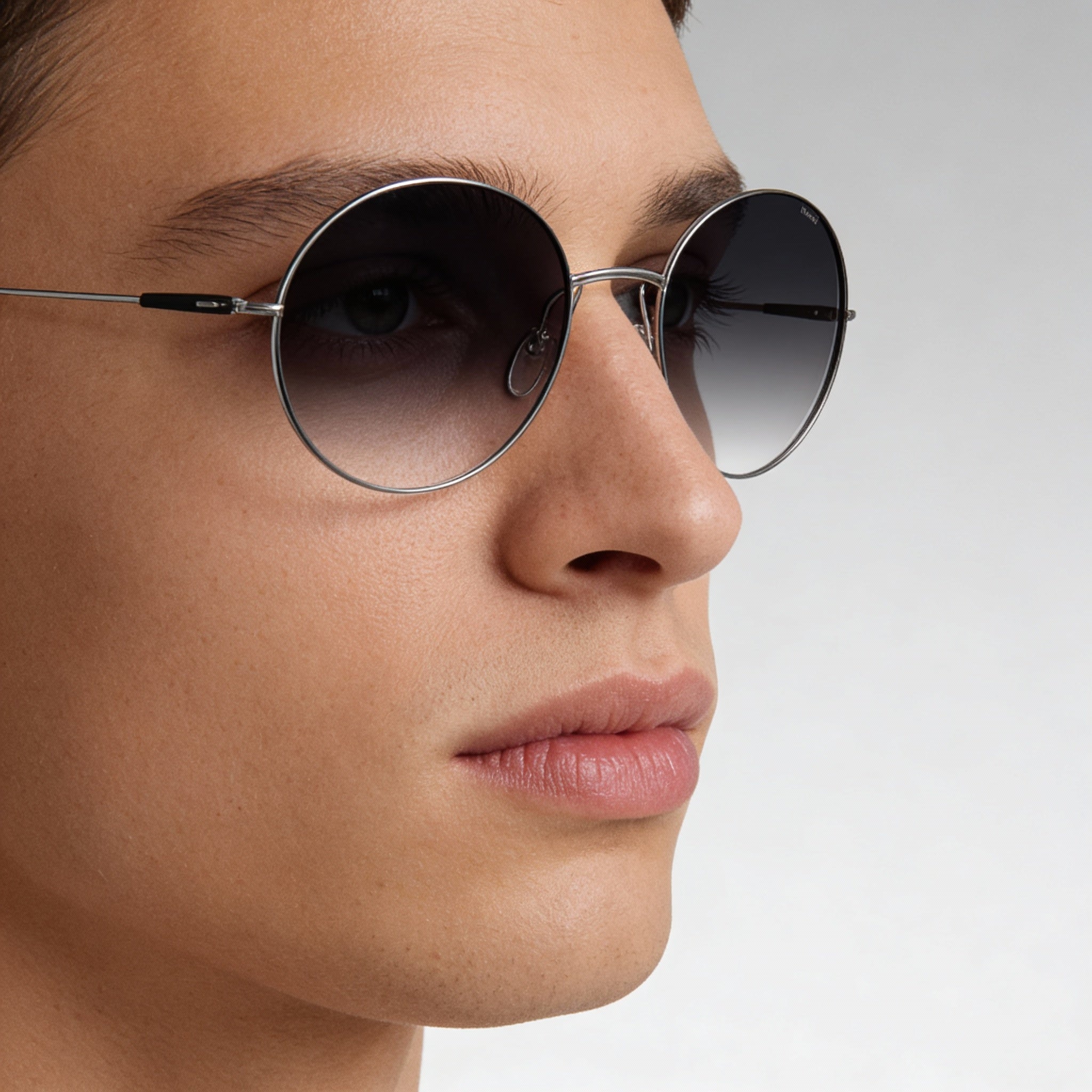 Silhouette Casual Unisex Metal Sunglasses with Classic Grey Gradient Frame and Silver Lenses 52-19-140mm, Photo 5