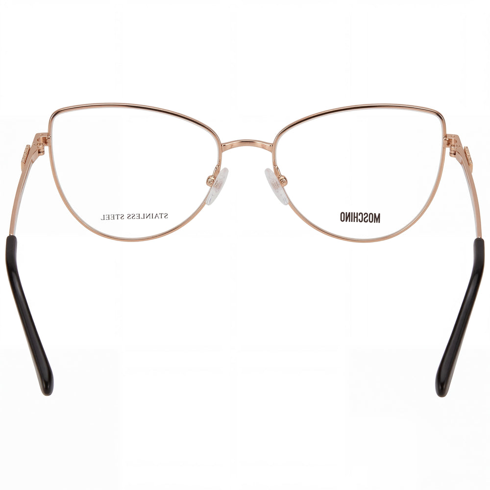 Gafas Moschino Mos534 para mujer con montura de acero de aleación, color dorado y cobre, 55-17-145 mm
