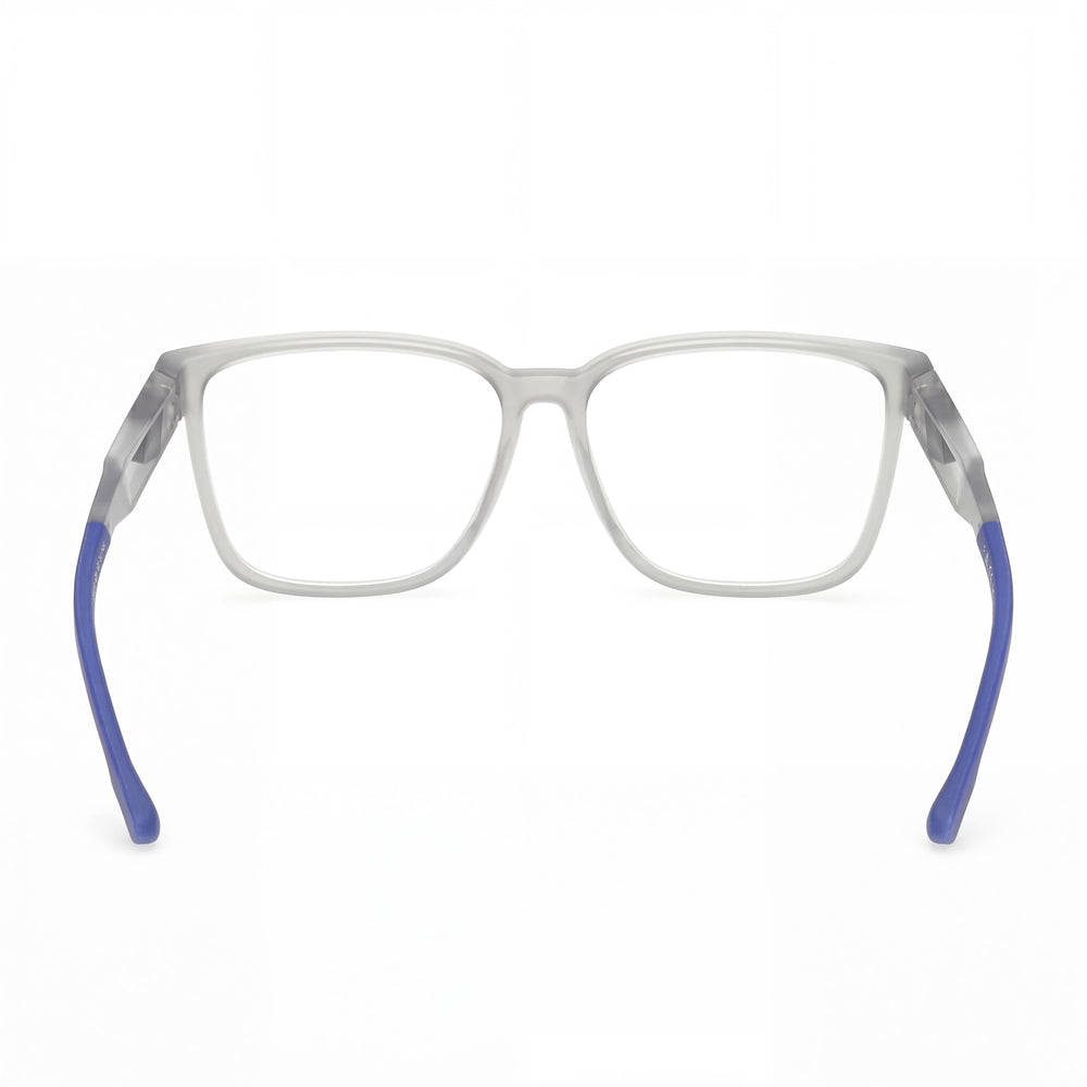 Gafas Adidas redondas para hombre con montura de plástico gris y lentes de plástico transparente, tamaño 58-14-145