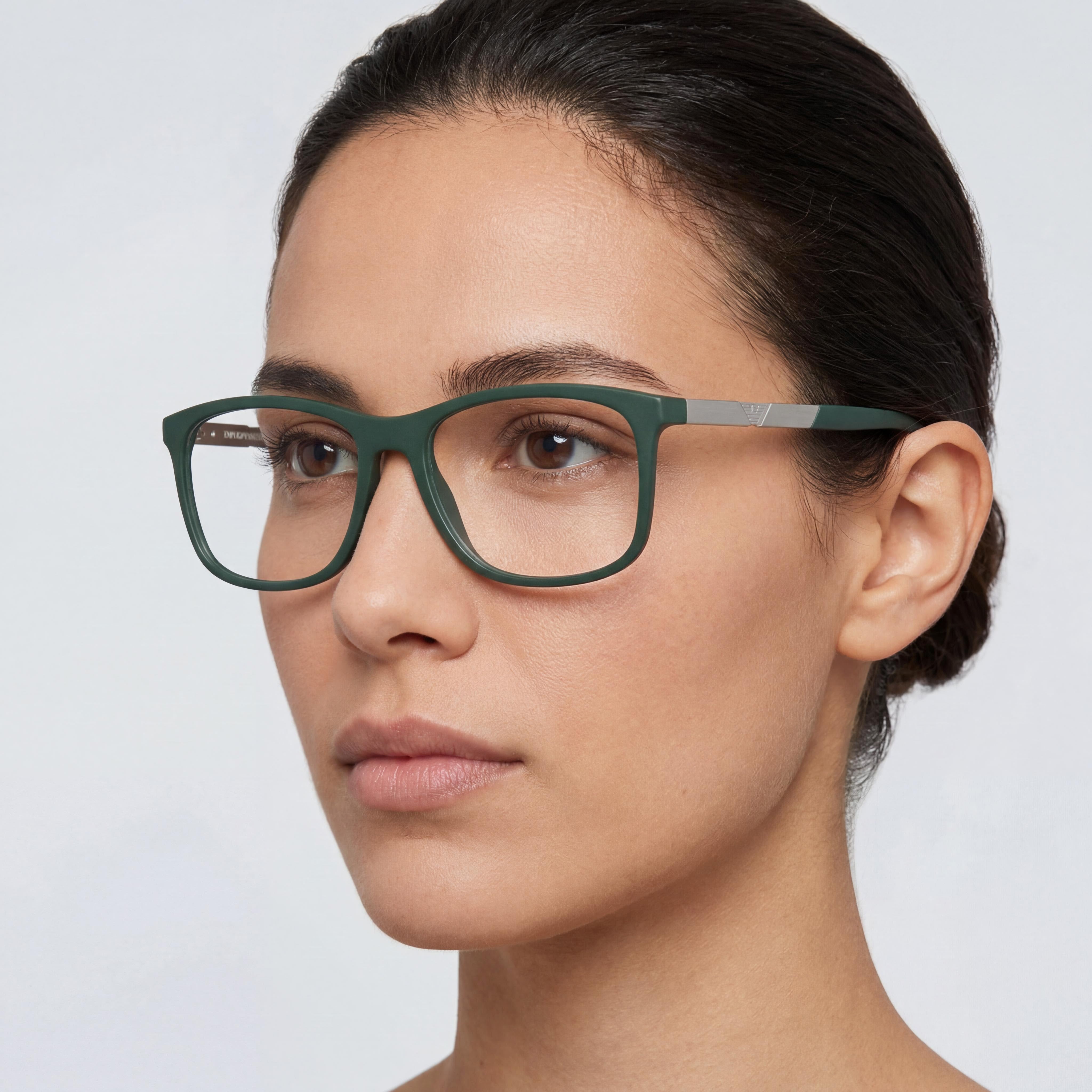Emporio Armani Ea3247 Women's Eyeglasses, Plastic Frame, Matte Dark Green, 53mm Lens Width, Photo 4