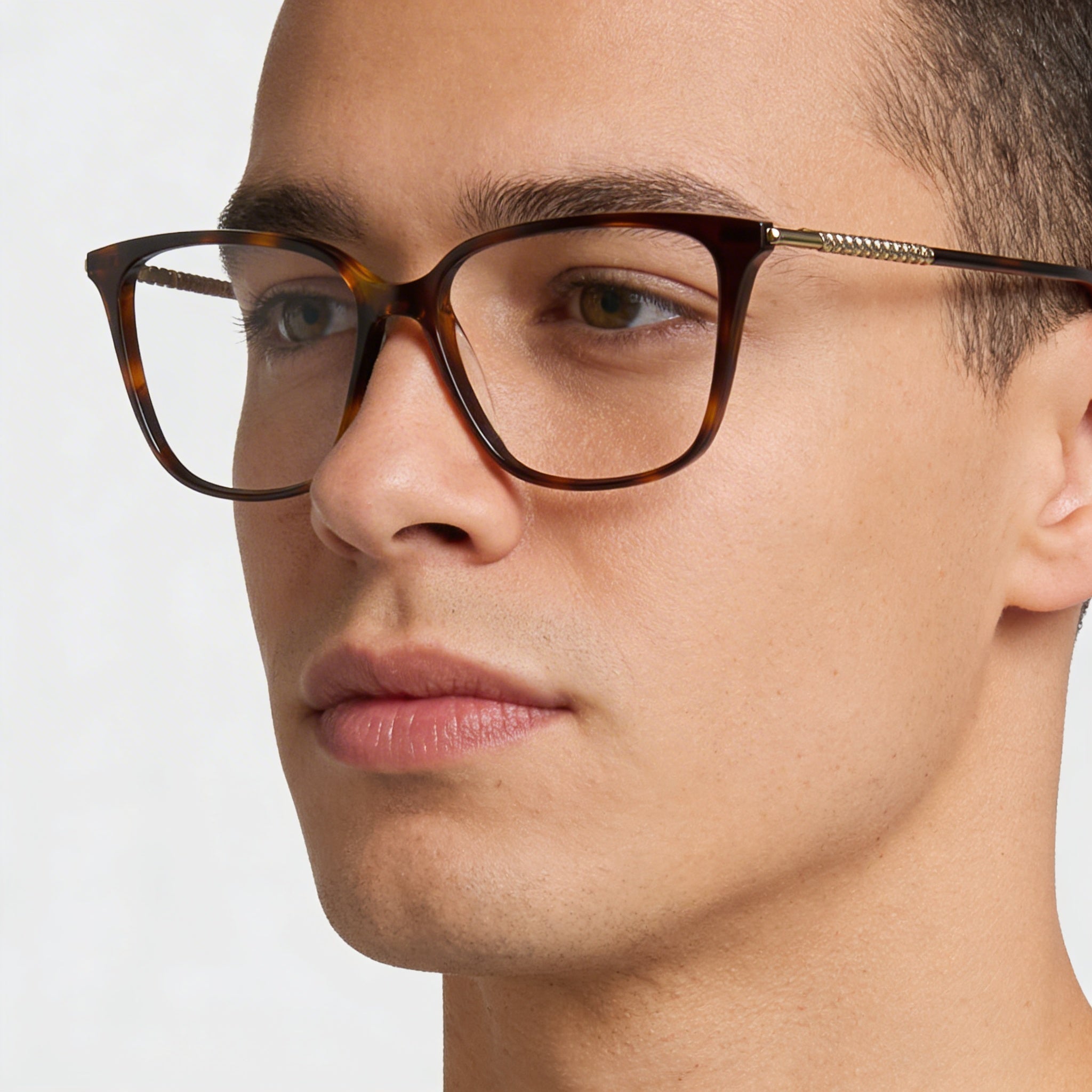 Lacoste Modern Men's Acetate Eyeglasses Frames in Havana, Lens Width 57mm, Bridge Width 16mm, Temple Length 145mm, Photo 5
