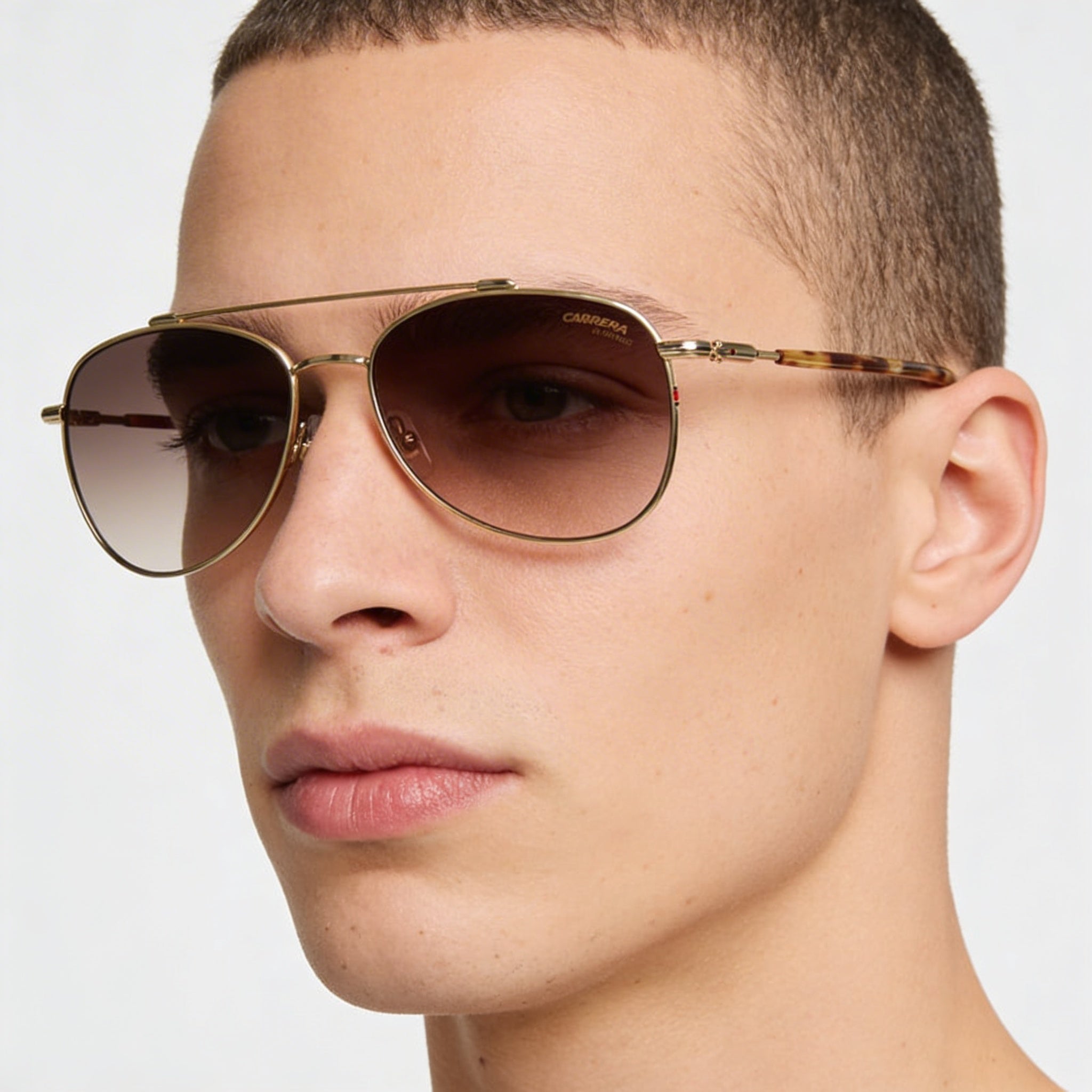 Gafas de sol Carrera Carrera 224/S unisex de acetato, degradado marrón, protección UV de 58 mm, Photo 5