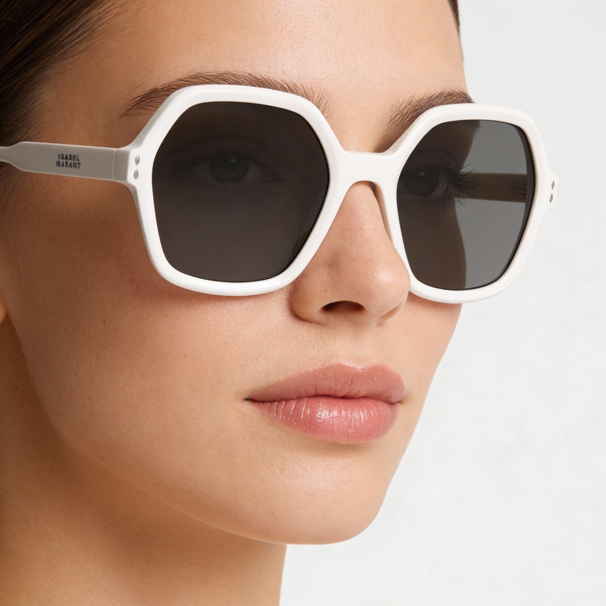 Gafas de sol Isabel Marant Thin Fancy Acetate para mujer, color marfil, ligeras, con protección UV y montura RX de 55 mm, Photo 4