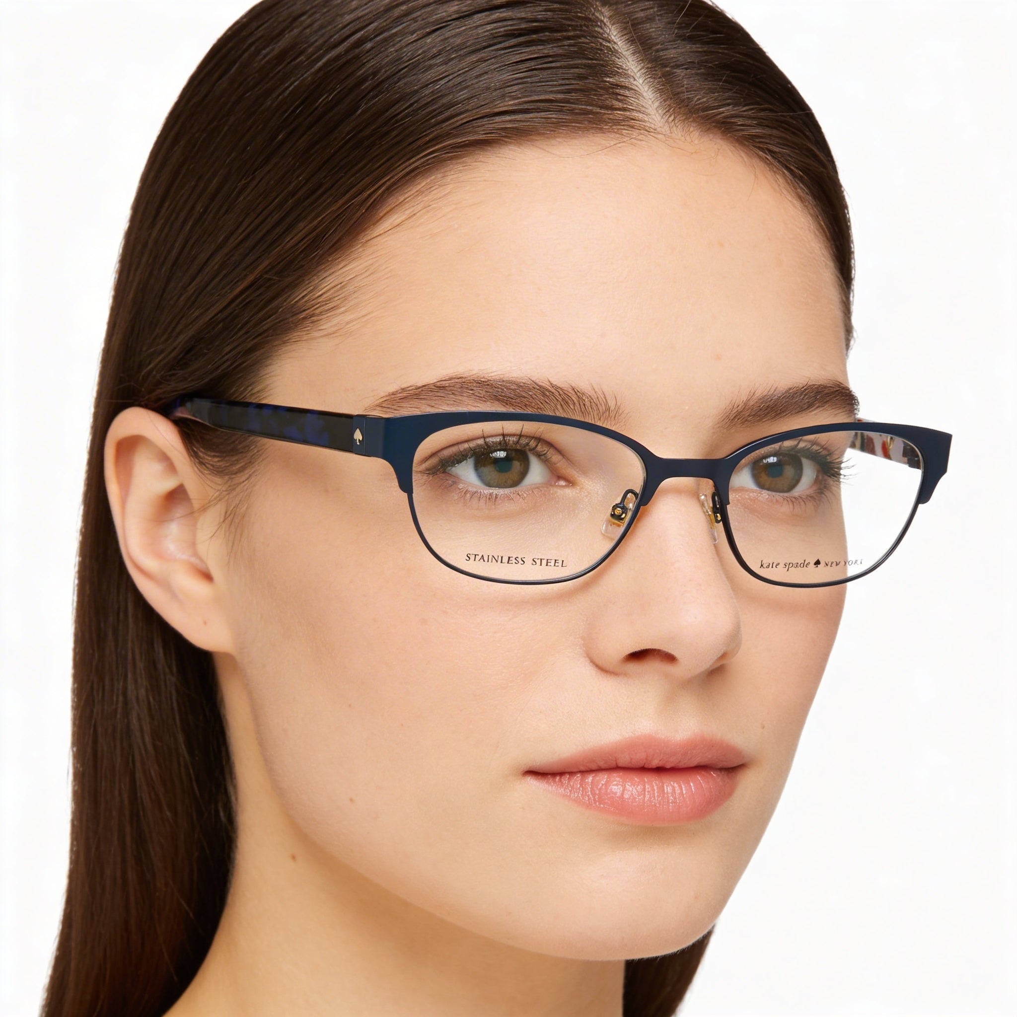 kate spade new york Diandra Gafas de Sol Rectangulares para Mujer de Aleación de Acero Azul Habana 49 mm, Photo 5