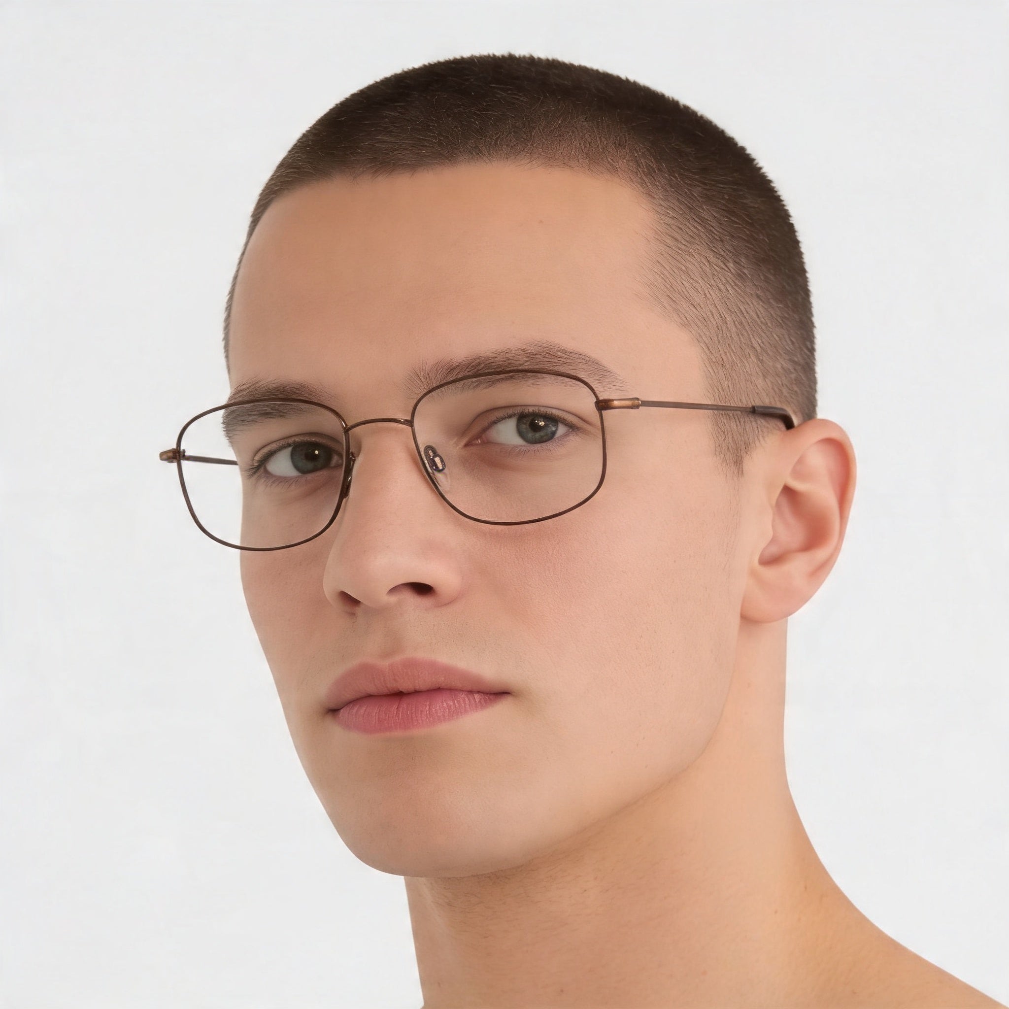 Gafas Flexon Autoflex 47 para hombre: montura de metal color café, ancho de lente 54 mm, puente 19 mm, patilla 140 mm, Photo 3