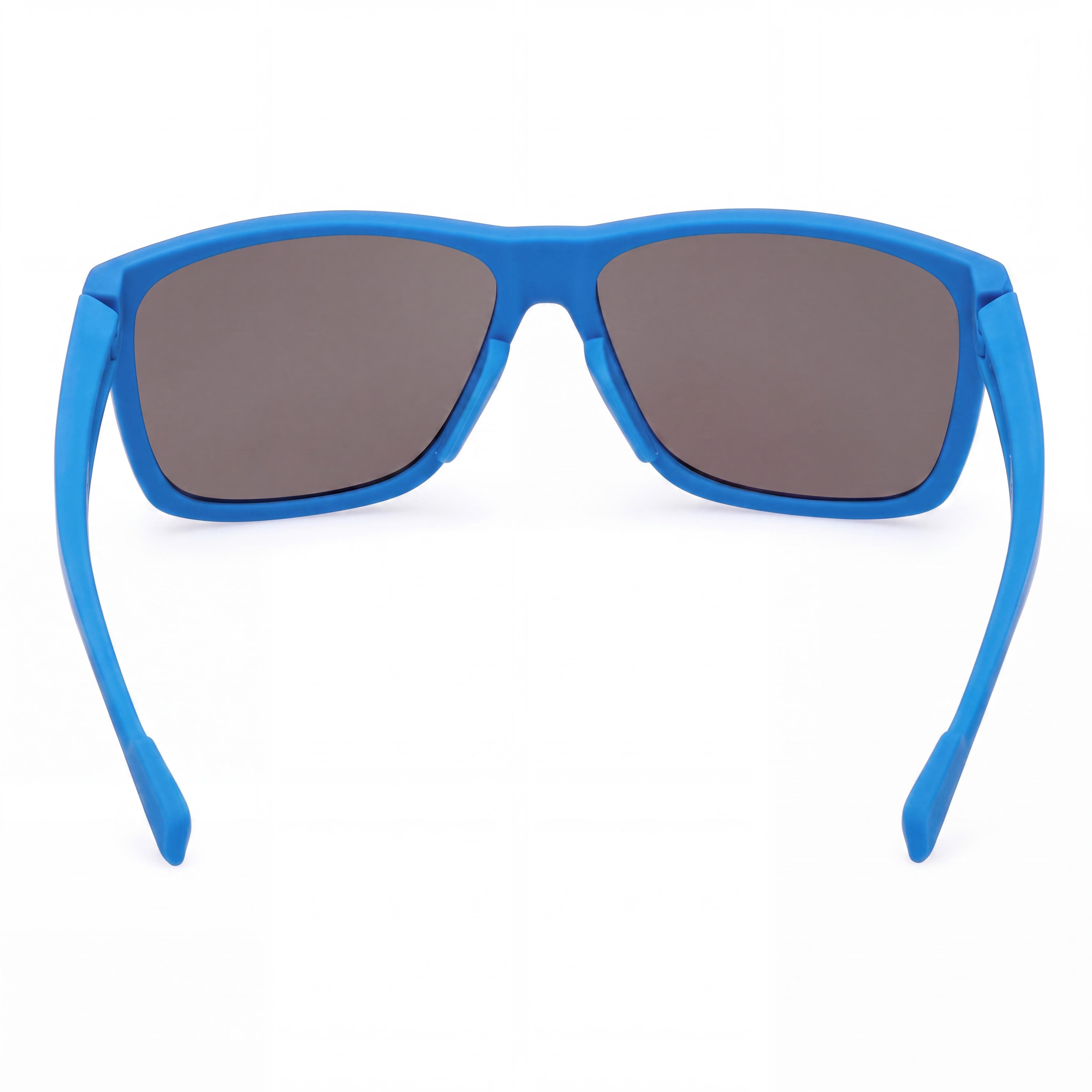 adidas Injected Sunglasses Men's Full Rim Injected Plastic Blue Frame Blue Mirror Lenses UV Protection 60mm, Photo 4