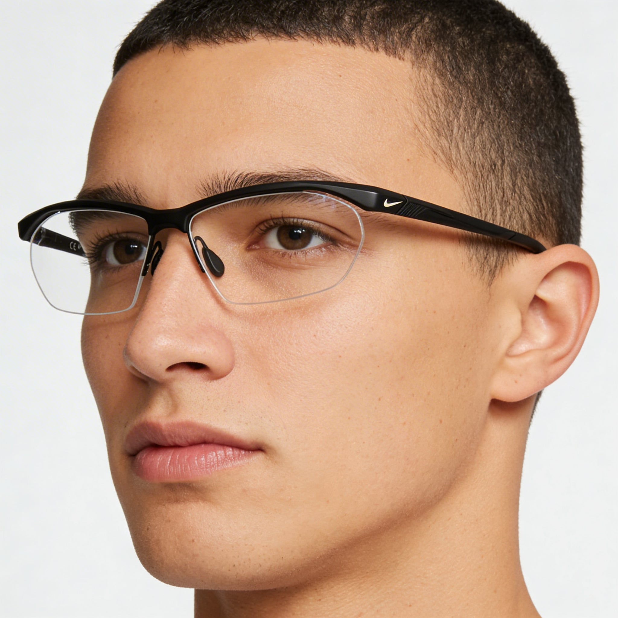 Nike 7401 Unisex Sport Eyeglasses with Matte Black Plastic Frame 58mm, Photo 4