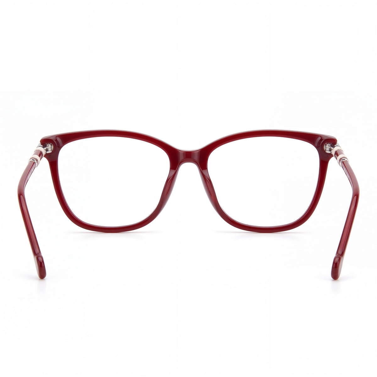 Carolina Herrera Ch 0027 Unisex Classic Acetate Eyeglasses with Polycarbonate Lenses Burgundy 55mm, Photo 3