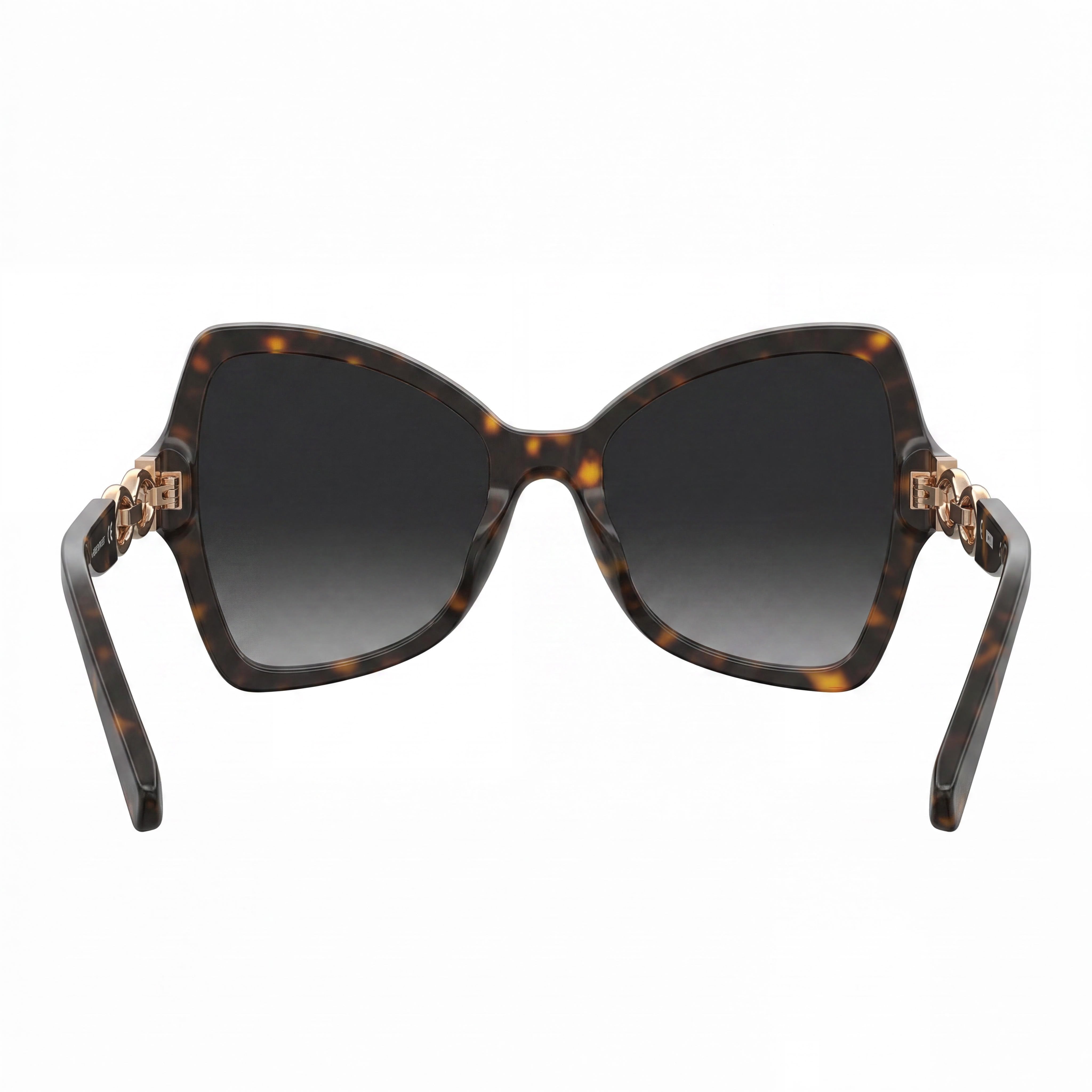 Moschino Women's Casual Havana Plastic Frame Blue Shaded Lenses UV Protection Sunglasses 54-19-140mm, Photo 4
