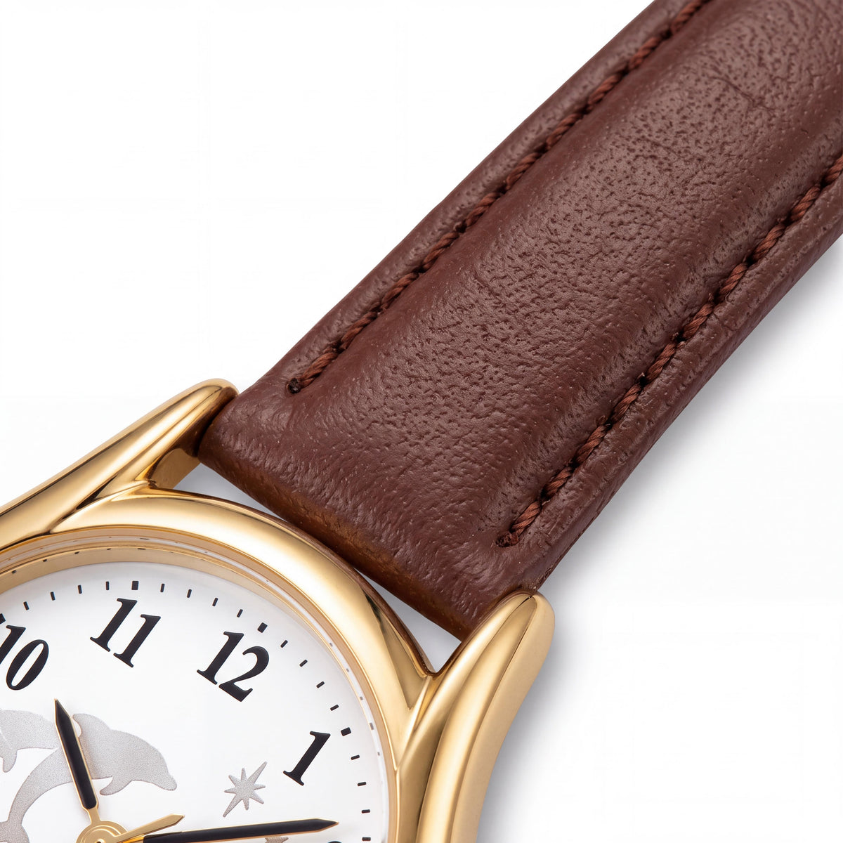 Casio LTP-1094Q-7B9 Women's Analog Watch, Gold Stainless Steel Case, Brown Leather Band, White Dial, Water Resistant 30m, Photo 2